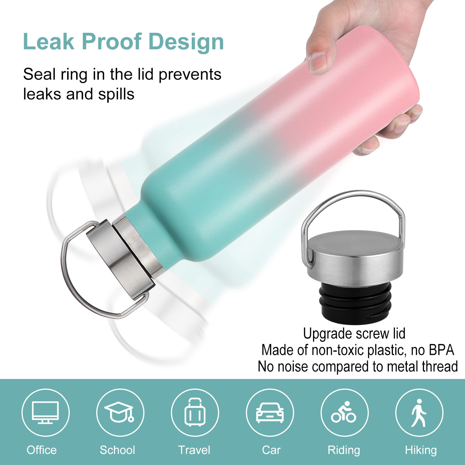 Gradient Stainless Steel Water Bottles
