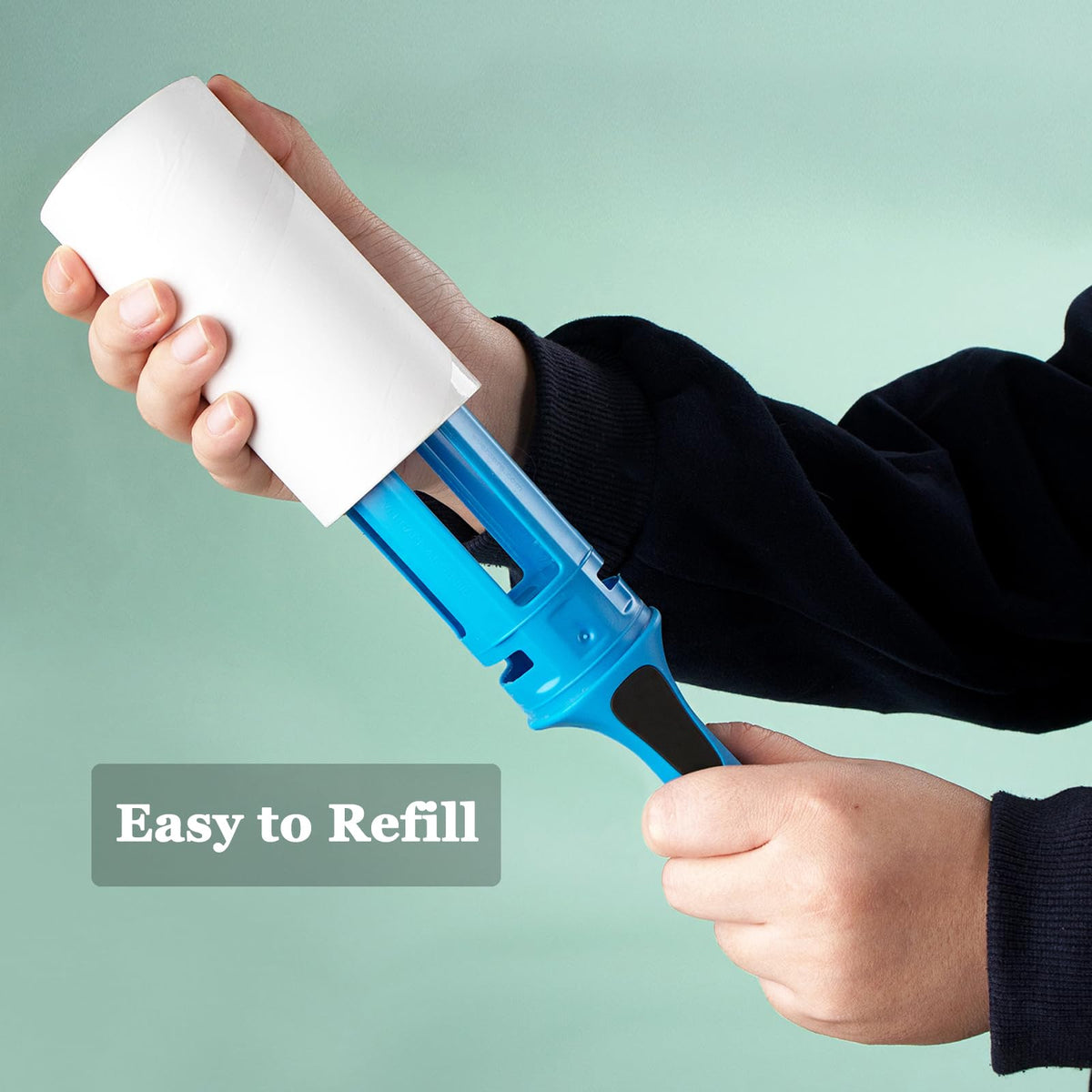 4.6 inch Giant Lint Roller Refills Compatible with Evercare Giant Lint Rollers and T Handle Lint Roller Extreme Stick Pet Hair Remover Adhesive Refills 5 Rolls 60 Sheets per Roll Total 300 Sheets (300 Count)