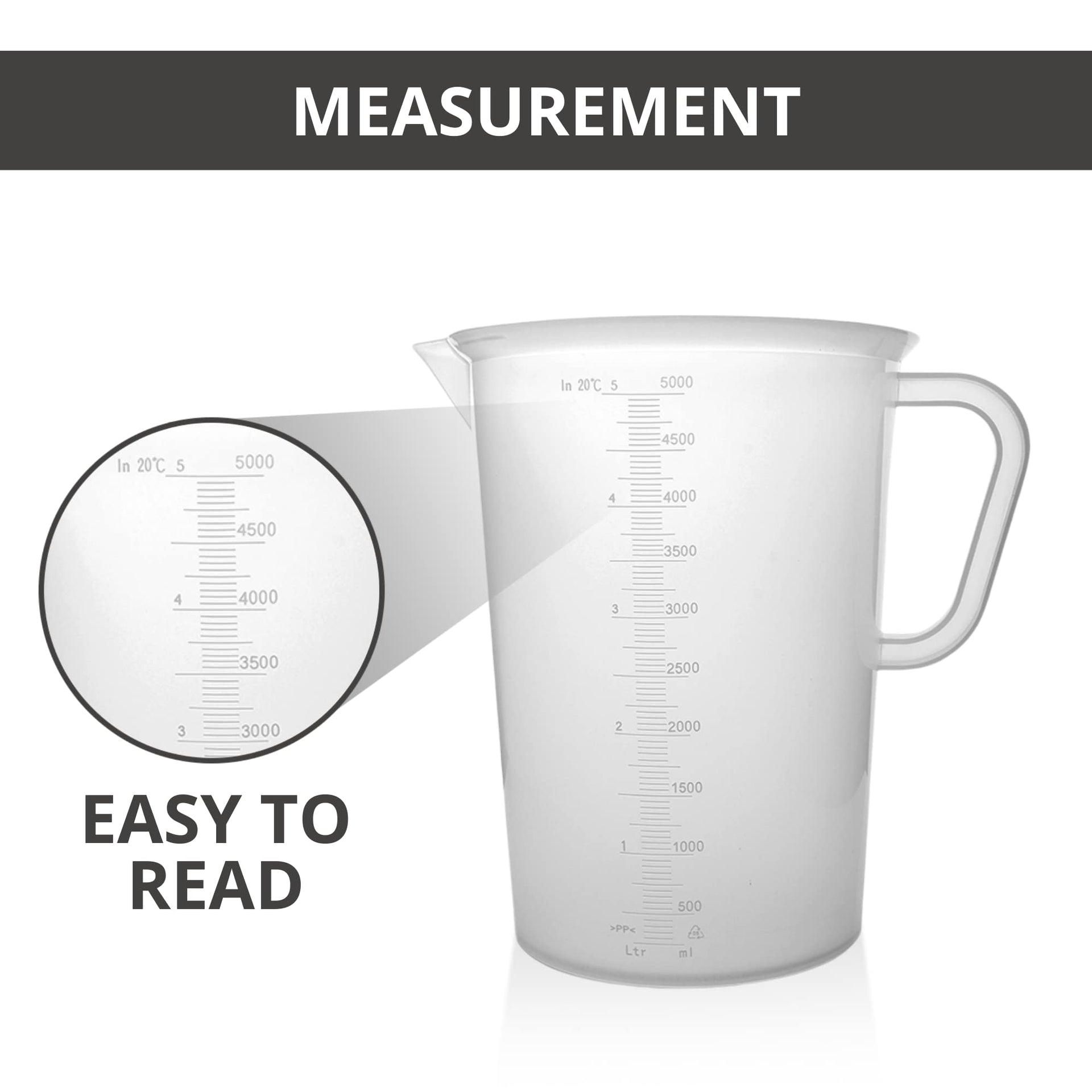 Plastic Graduated Measuring and Mixing Pitcher