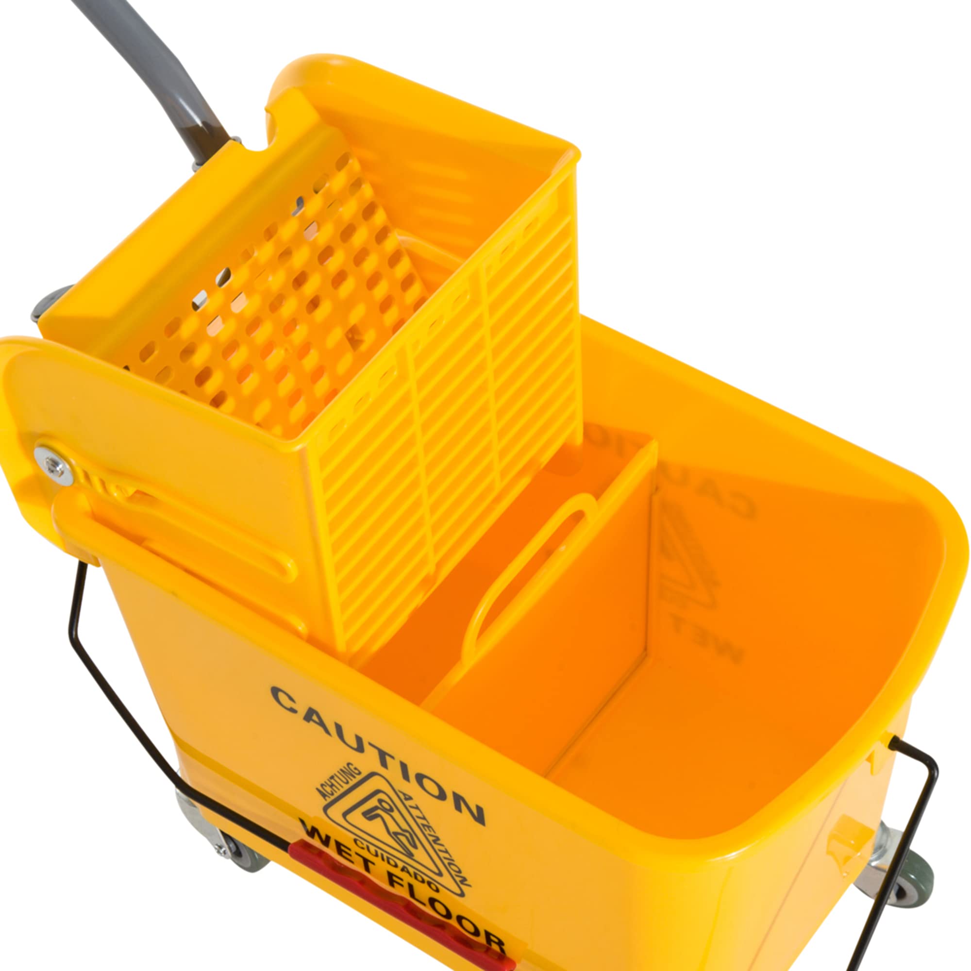 Compact Mop Bucket with Wringer on Wheels for Floor Cleaning