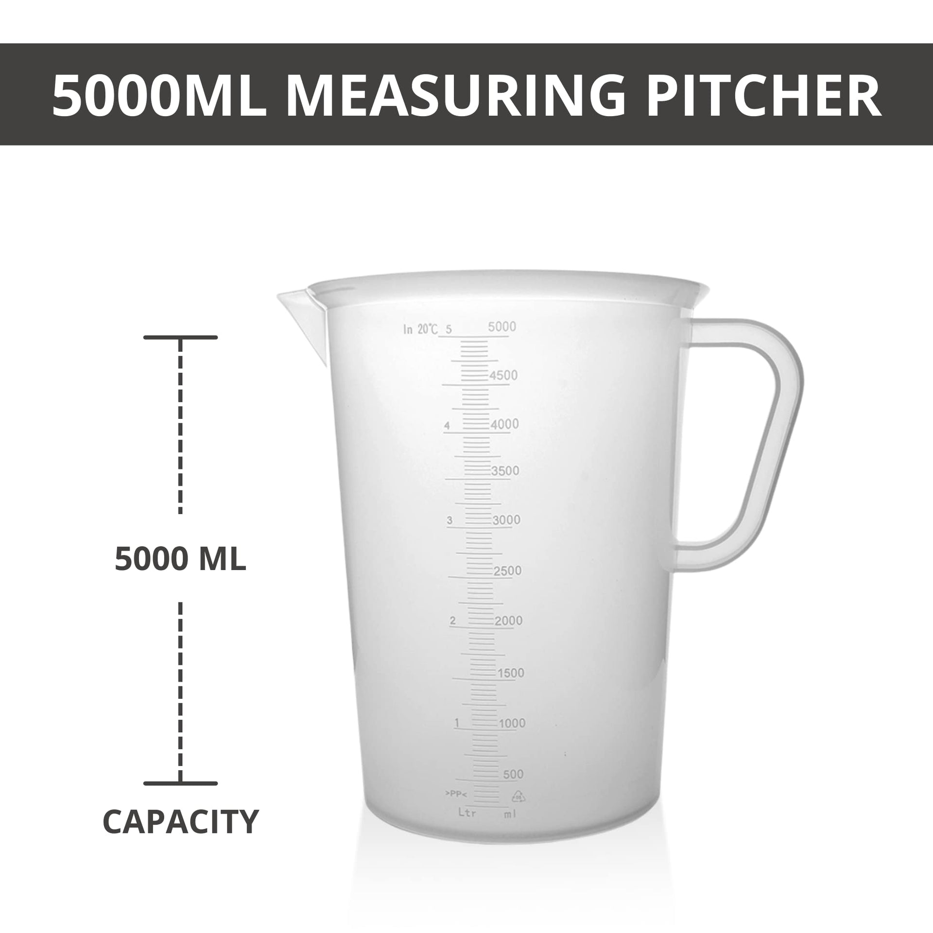 Plastic Graduated Measuring and Mixing Pitcher