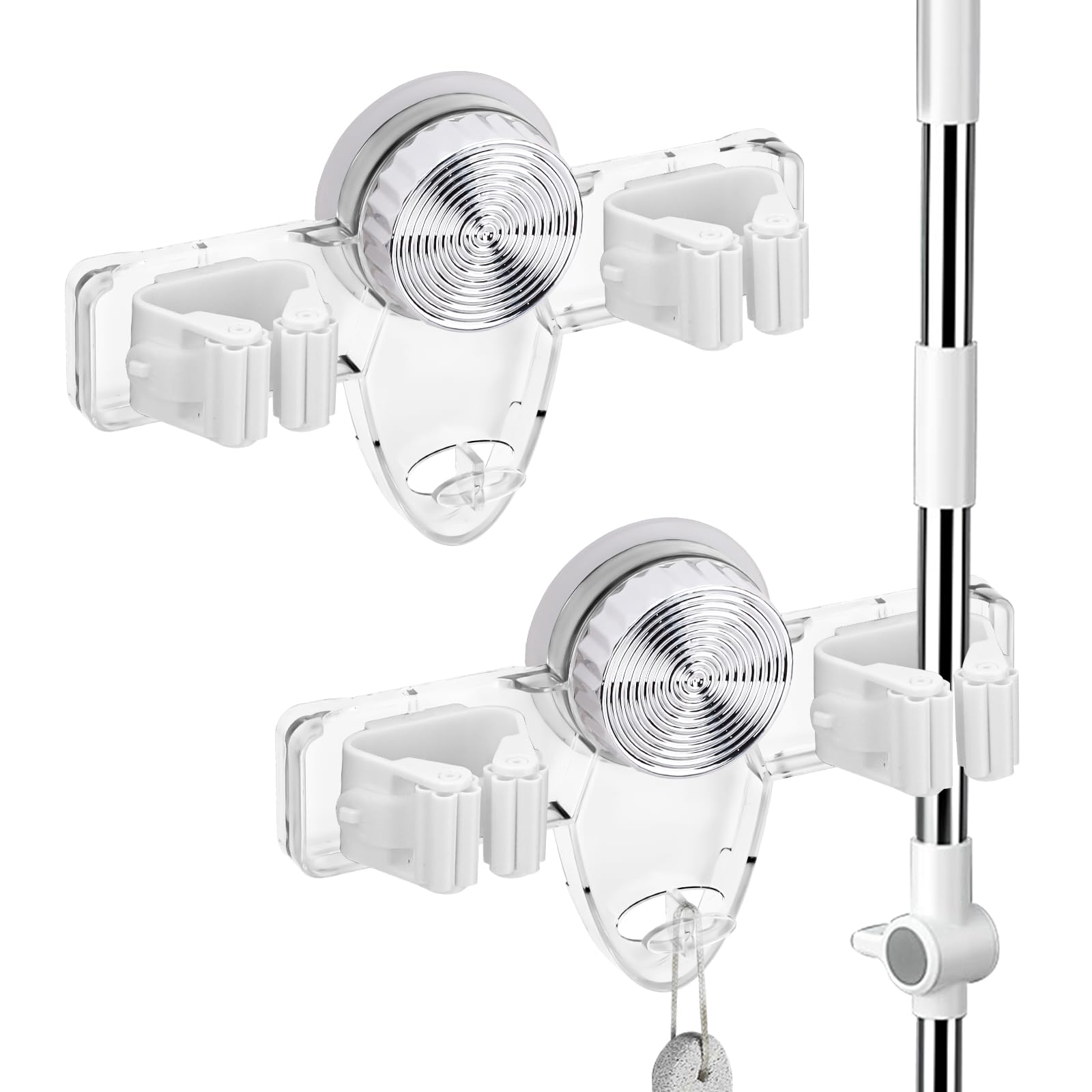 2 Pack Broom Holder Mop Hanger (2 Count)