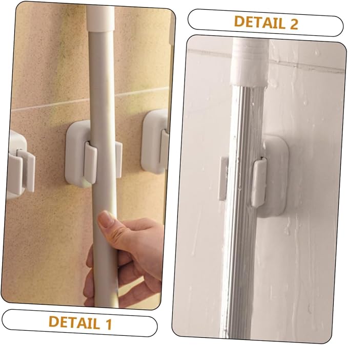 Broom Holder Wall Mount Mop and Broom Holder for Bathroom Storage Wall Hangers