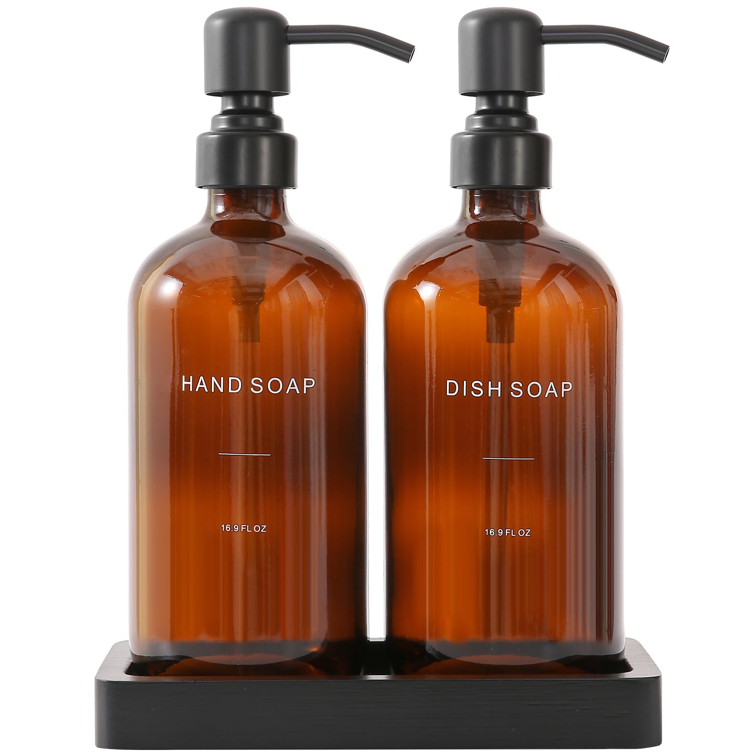Amber Soap Dispenser Set (2 Count)
