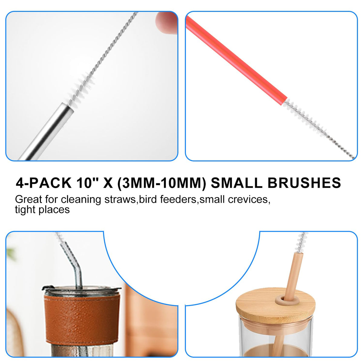 8 Pack Straw Brush Cleaner with Different Diameters (8 Count)