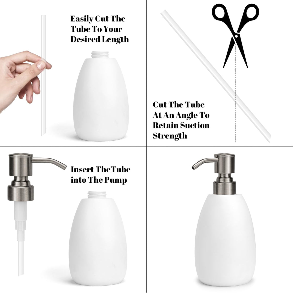 2 Pack 304 Stainless Steel Soap Dispenser Pump Replacement Standard 28 (2 Count)