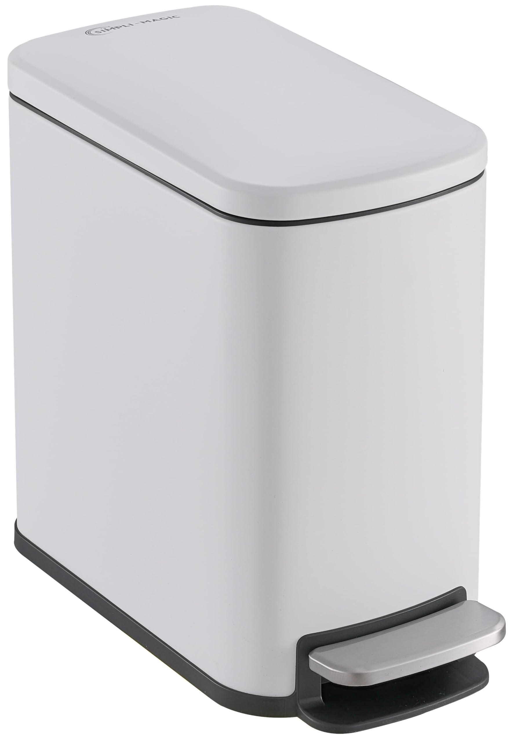 6L 1.6G Stainless Steel Bathroom Trash Can with Hands