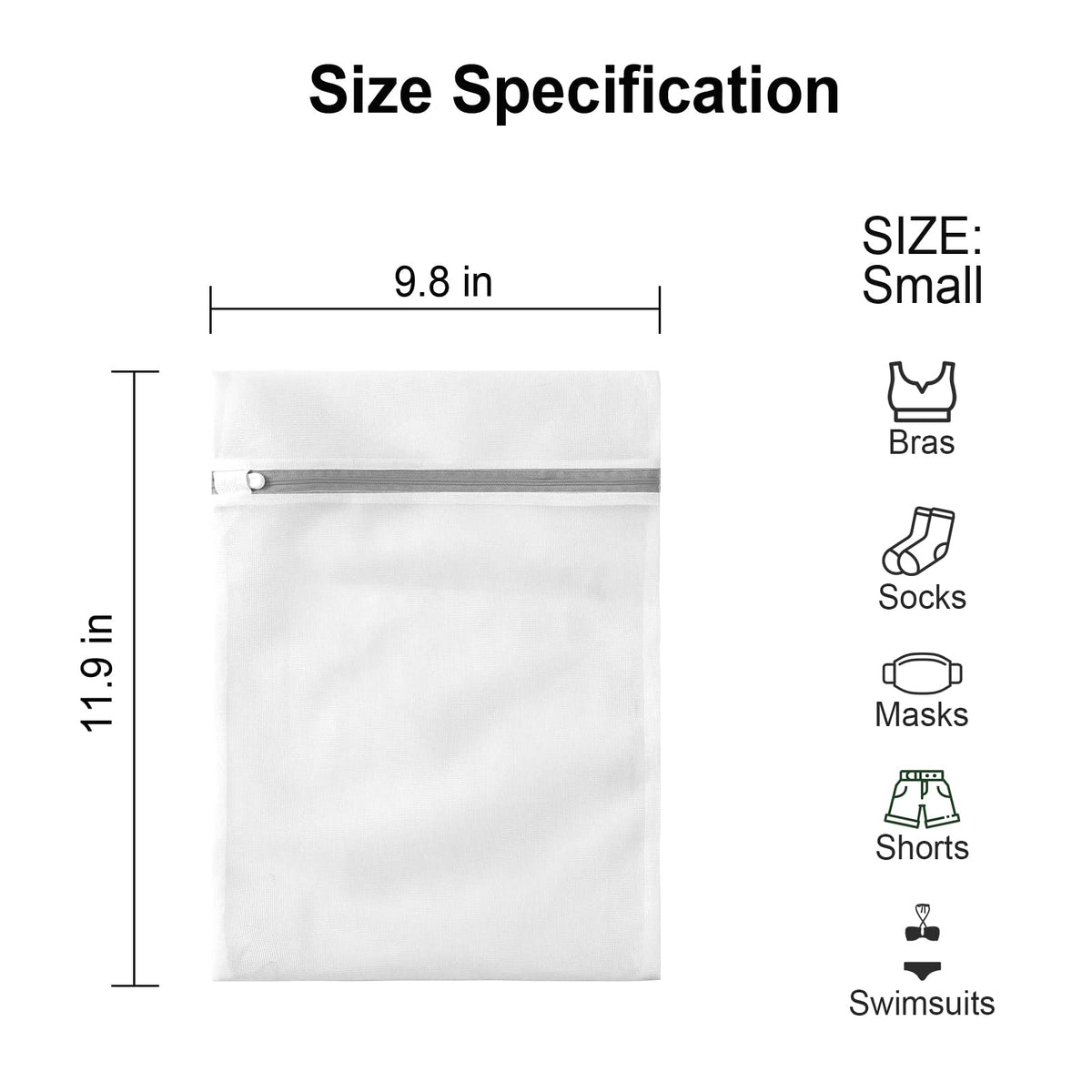 3 Pack Small Mesh Laundry Bags by MDSXO (3 Count)