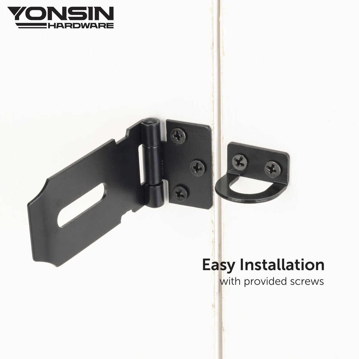 3" Door Padlock Safety Hasp Latch 2 Pcs