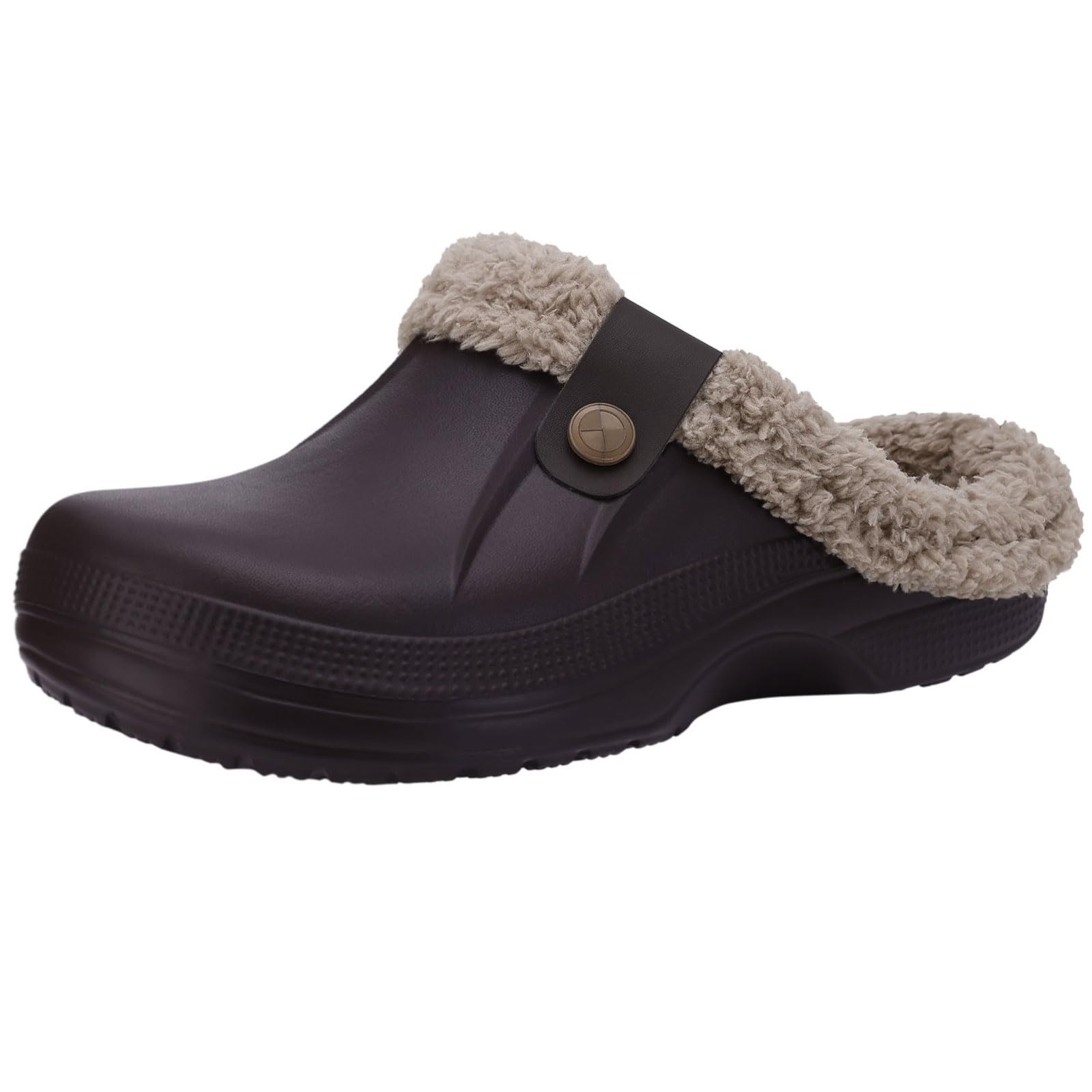 Fur Lined Clogs for Women & Men Fuzzy Slippers with Memory Foam