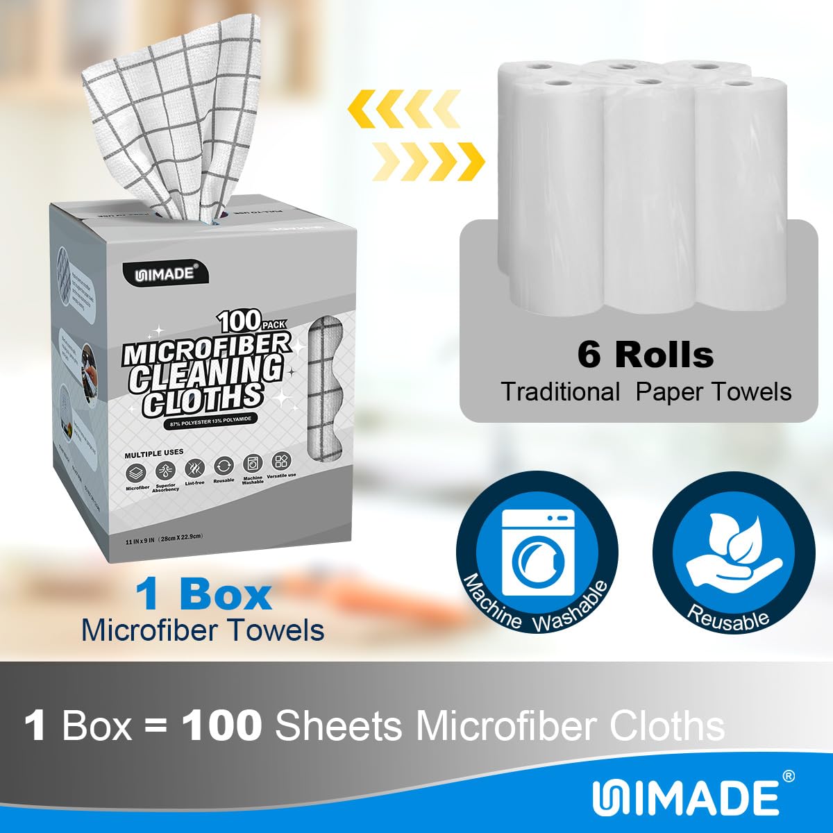 Microfiber Cleaning Cloths (100 Count)