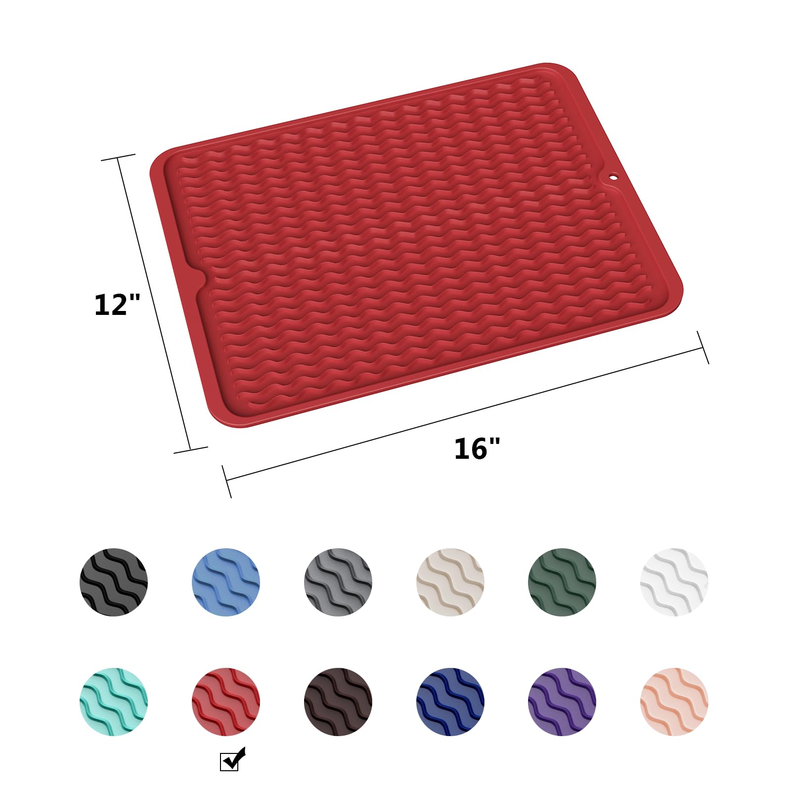 Silicone Dish Drying Mat for Kitchen Counter