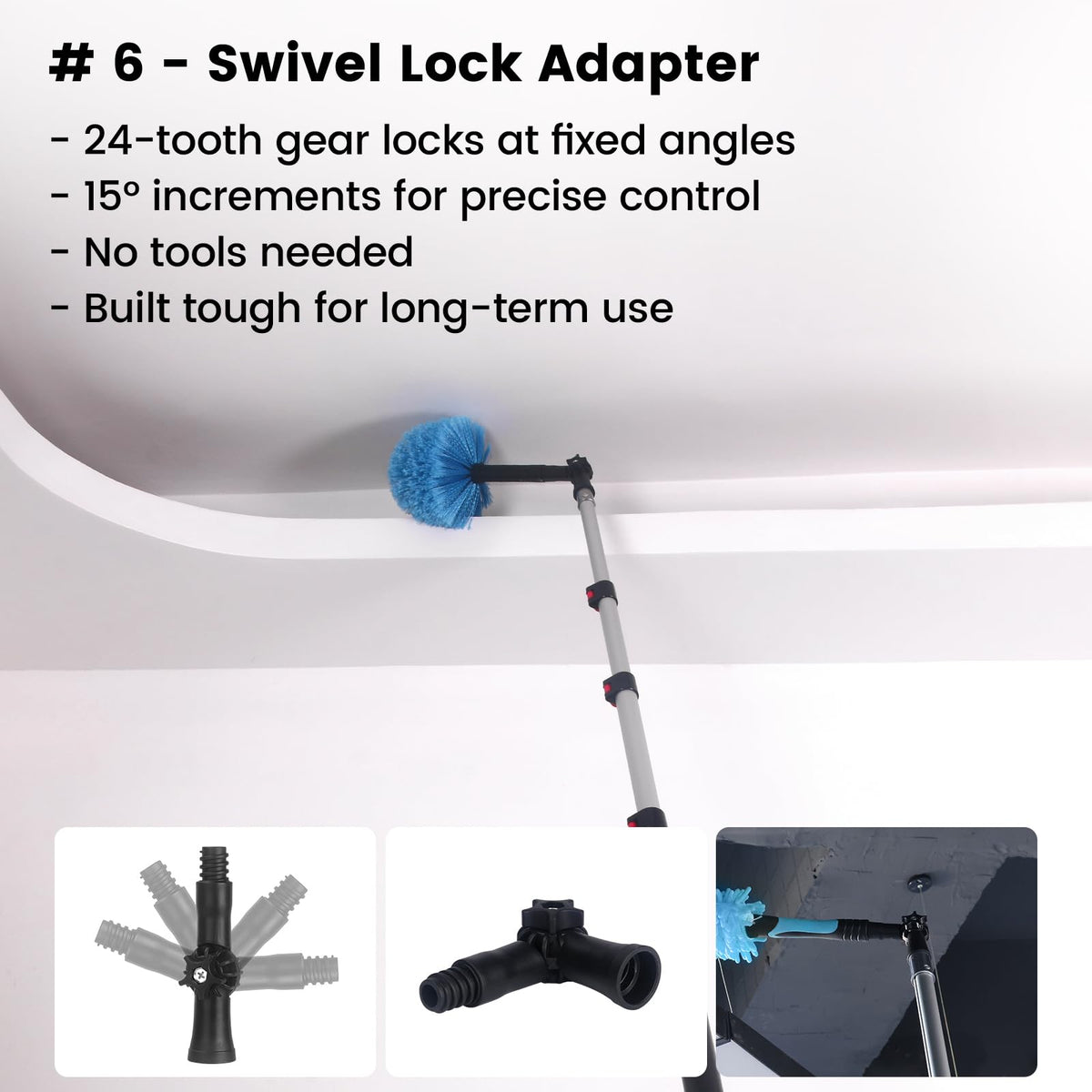 Ceiling Fan Duster Kit with 12 FT Telescoping Pole