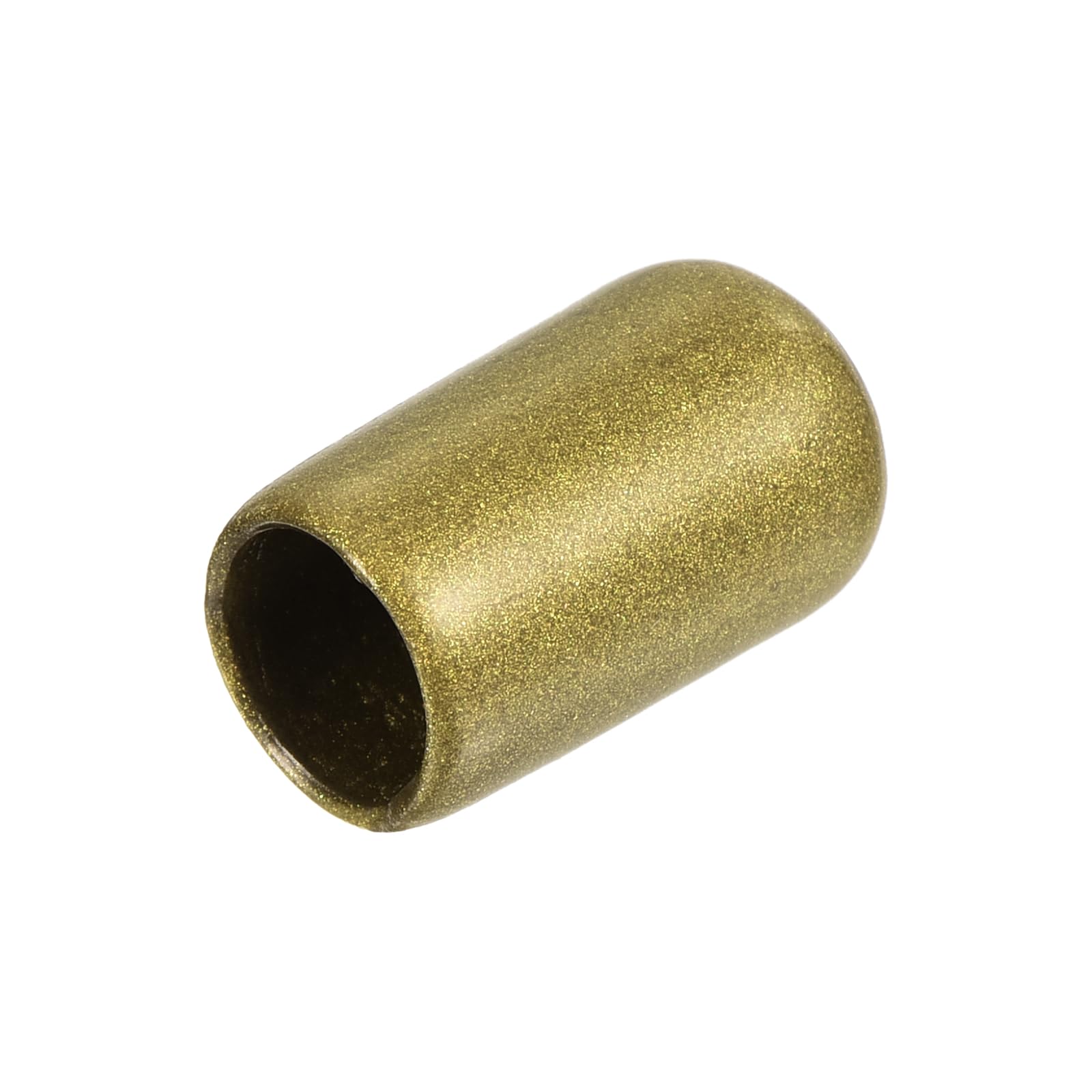 20pcs Rubber End Caps 7.5mm ID Vinyl Round Tube Bolt Cap Cover Thread Protectors Gold