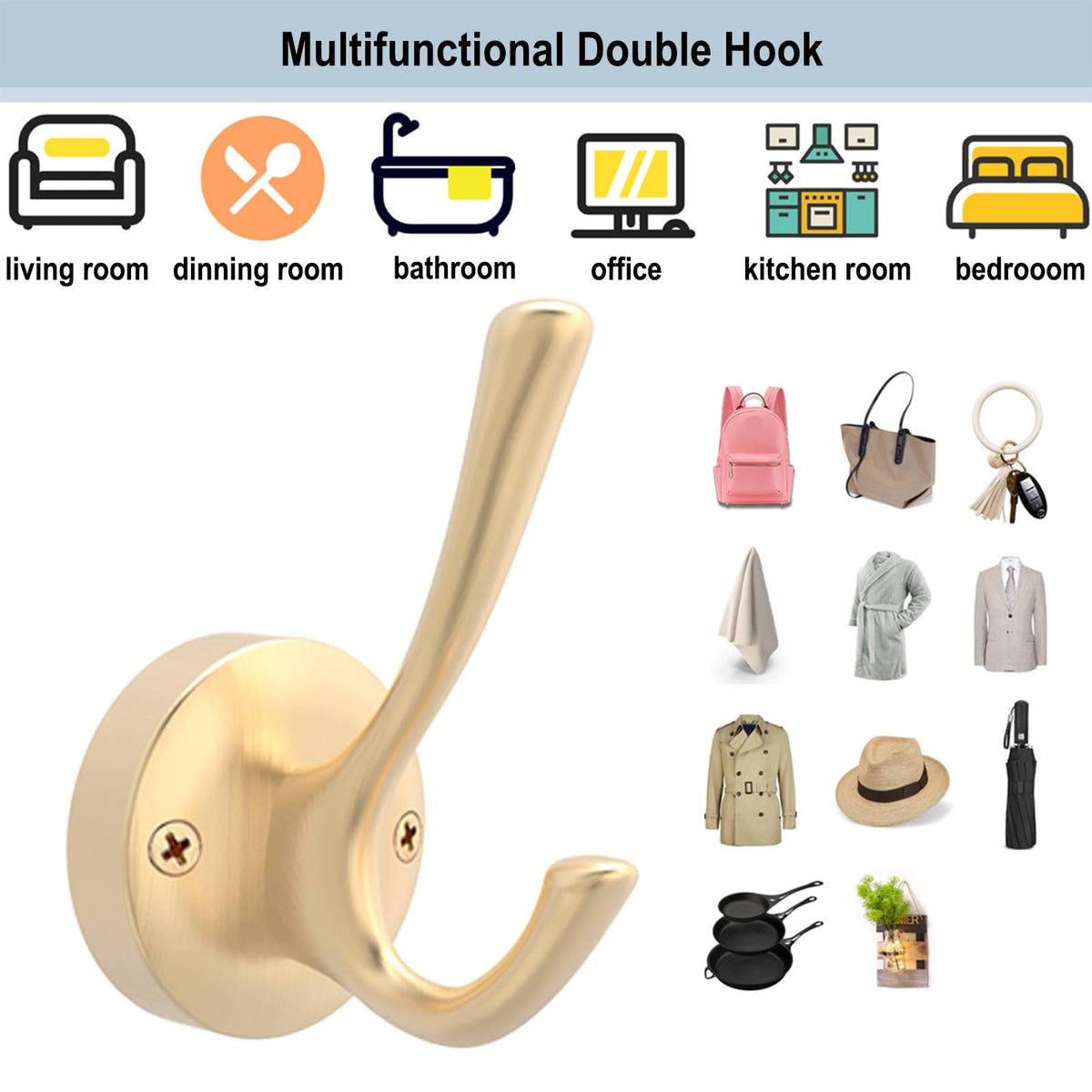 Gold Coat Hooks for Wall
