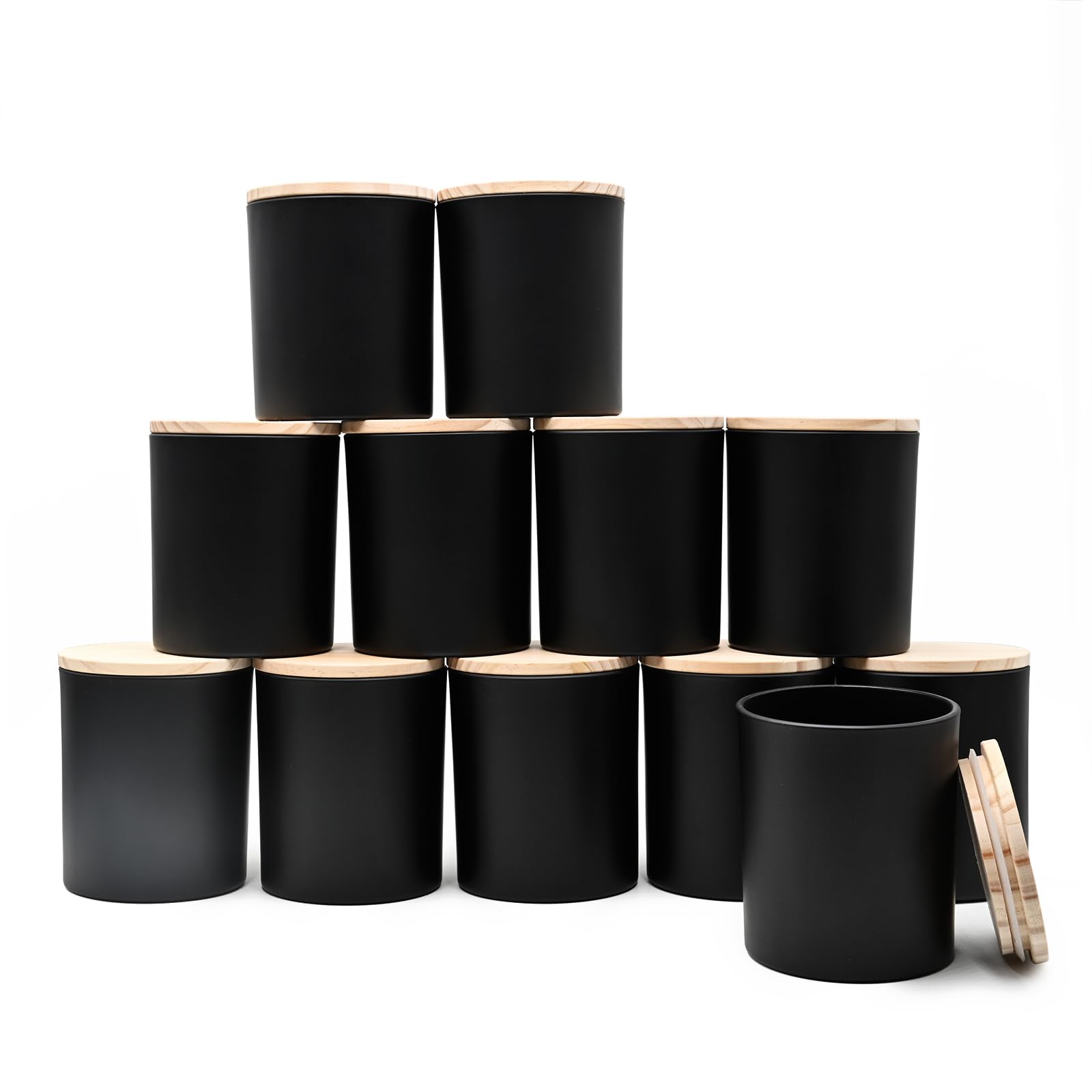 14 OZ Thick Candle Jars for Making Candles 12 Pcs (12 Count)