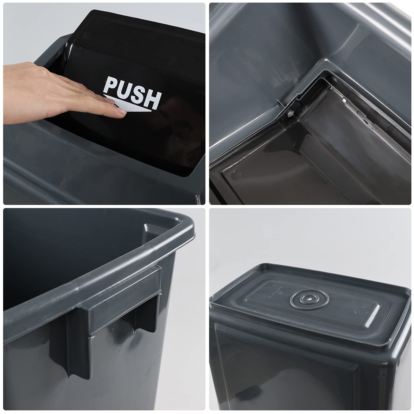 4 Pack 13 Gallon Trash Can (4 Count)