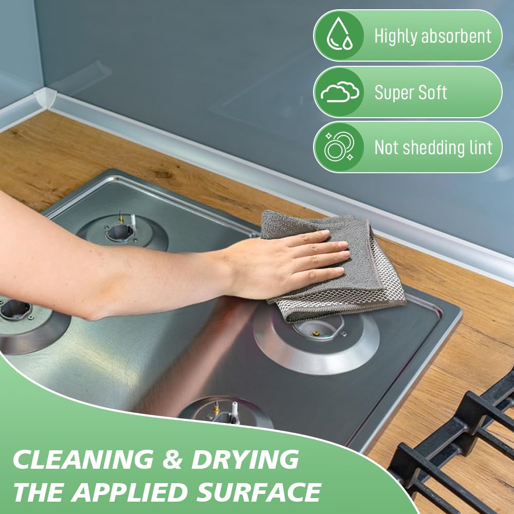 Dish Cloth for Washing Dishes Kitchen Washcloth Cleaning Cloth (10 Count)