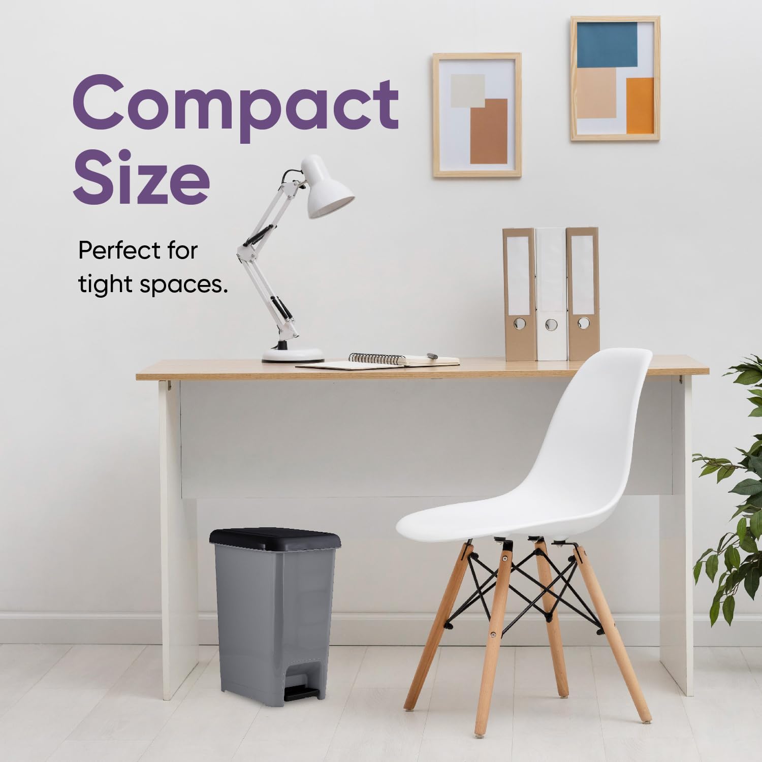 Slim Trash Can with Foot Pedal
