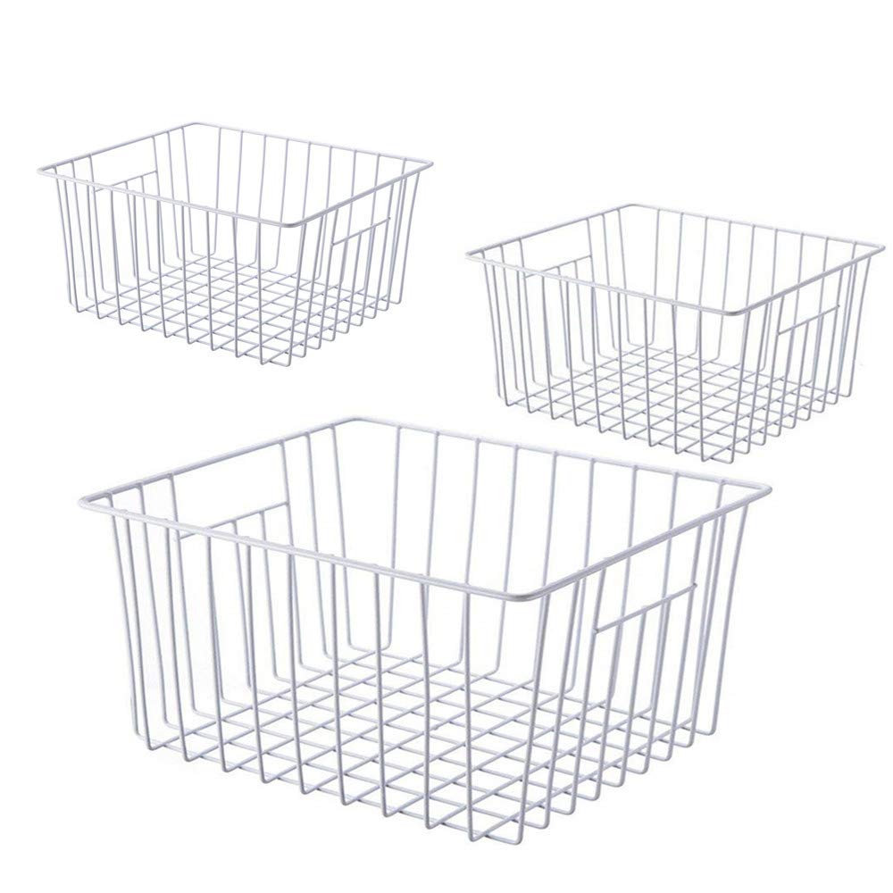 16inch Freezer Storage Organizer Baskets (3 Count)