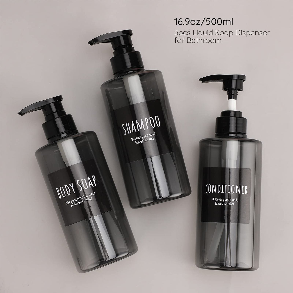 Refillable Shampoo Bottles (3 Count)