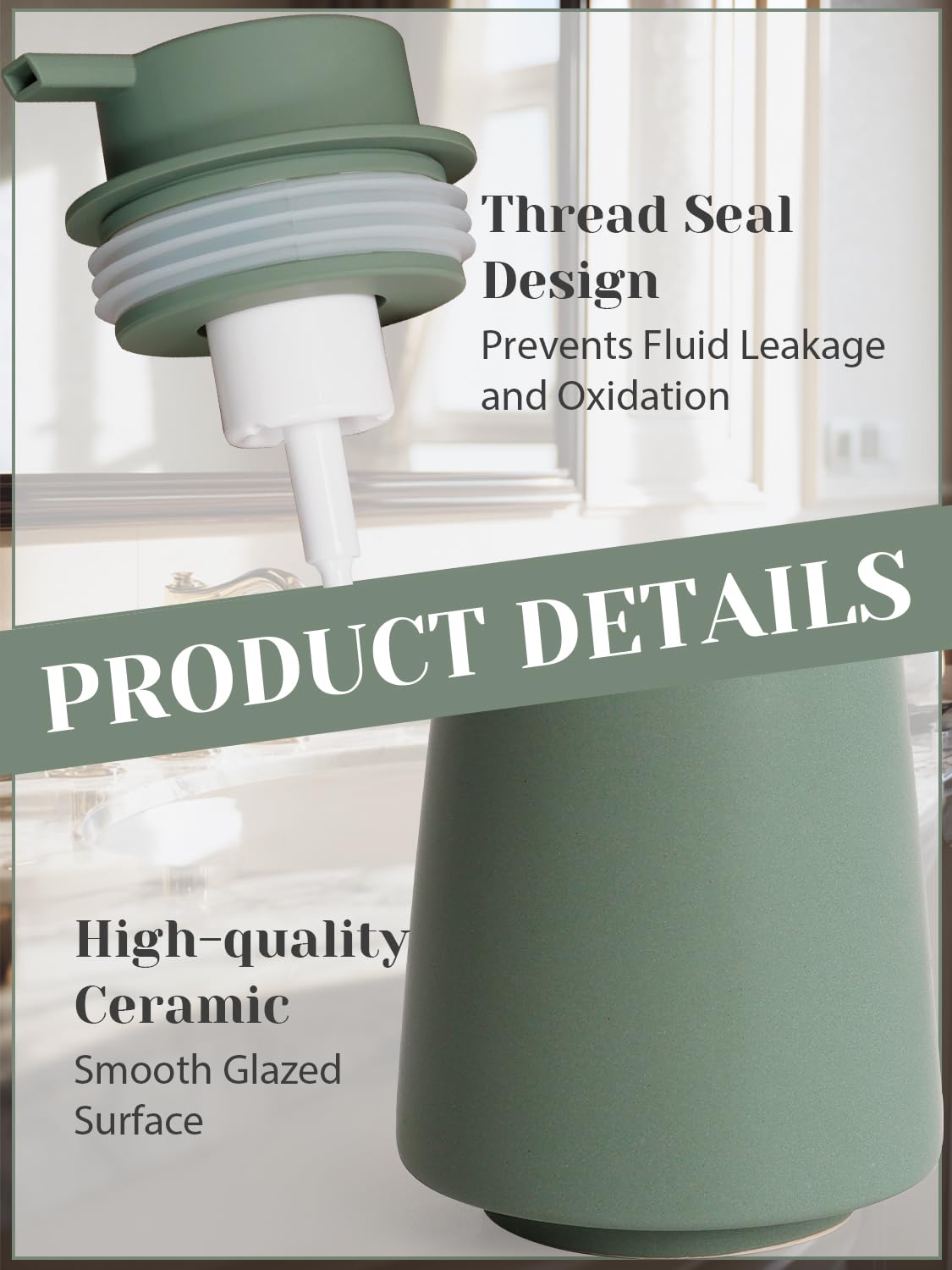 Ceramic Foaming Soap Dispenser