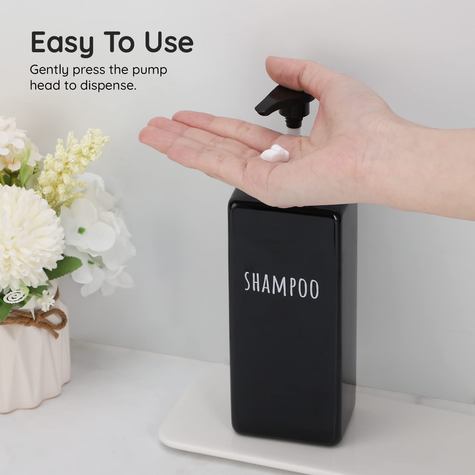 Shower Soap Dispenser Black (3 Count)