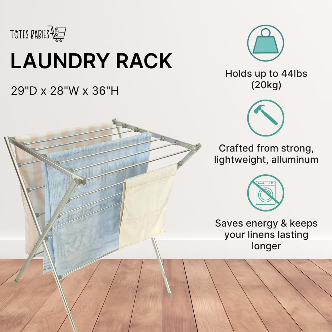 Premium Aluminum Foldable Laundry Rack for Air Drying Clothing