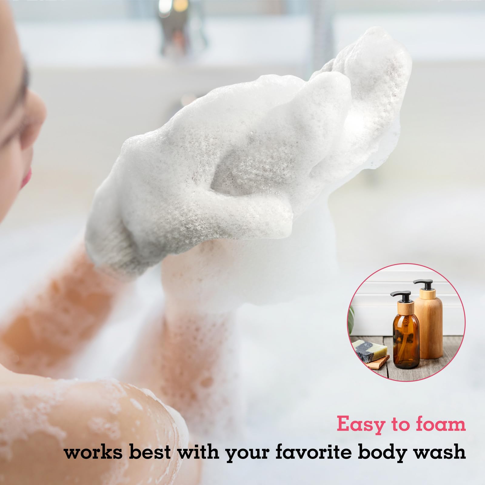 Exfoliating Glove for Shower Bath (3 Count)