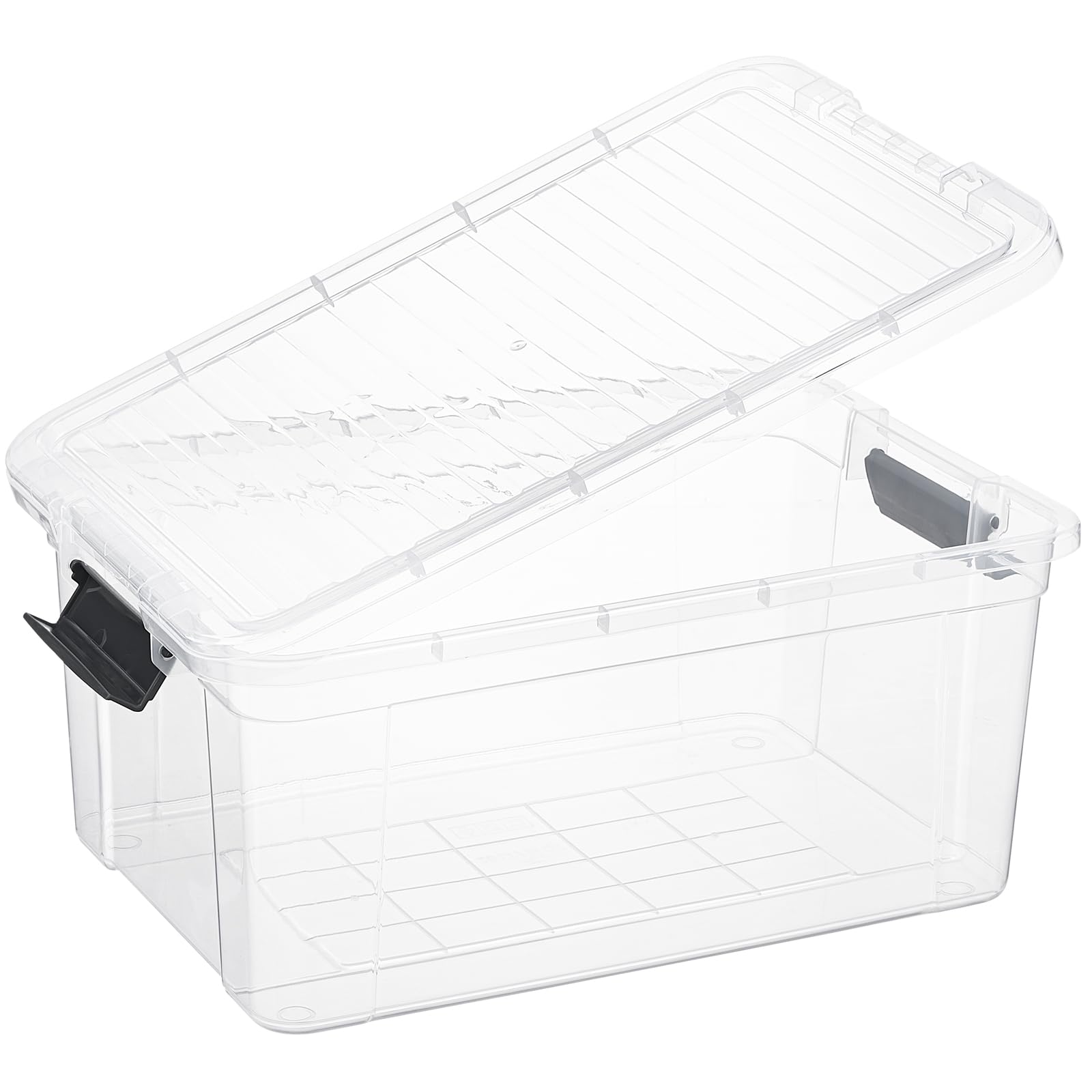Clear Storage Boxes with Lids (4 Count)
