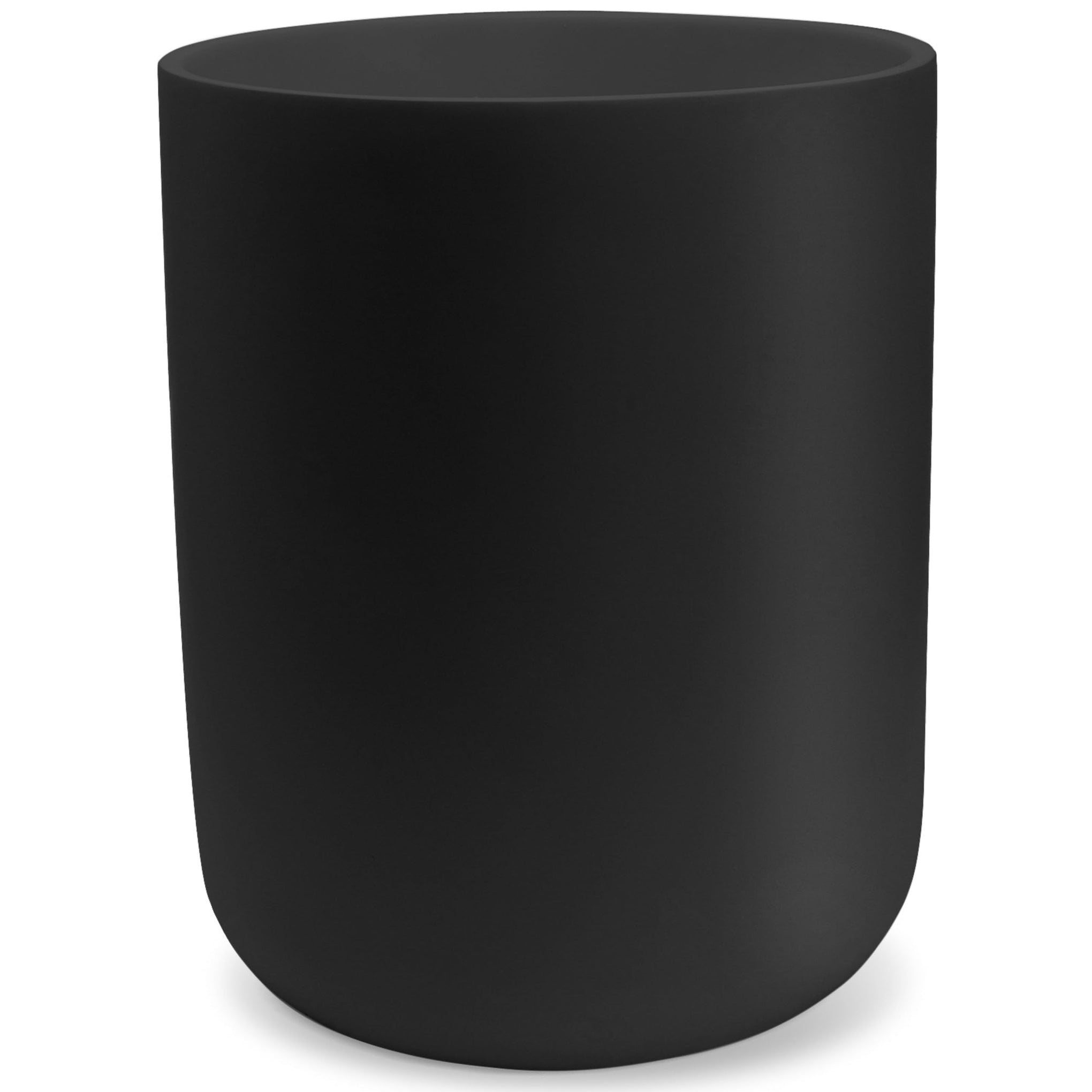Matte Black Round 2 Gallon Trash Can for Home and Bathroom