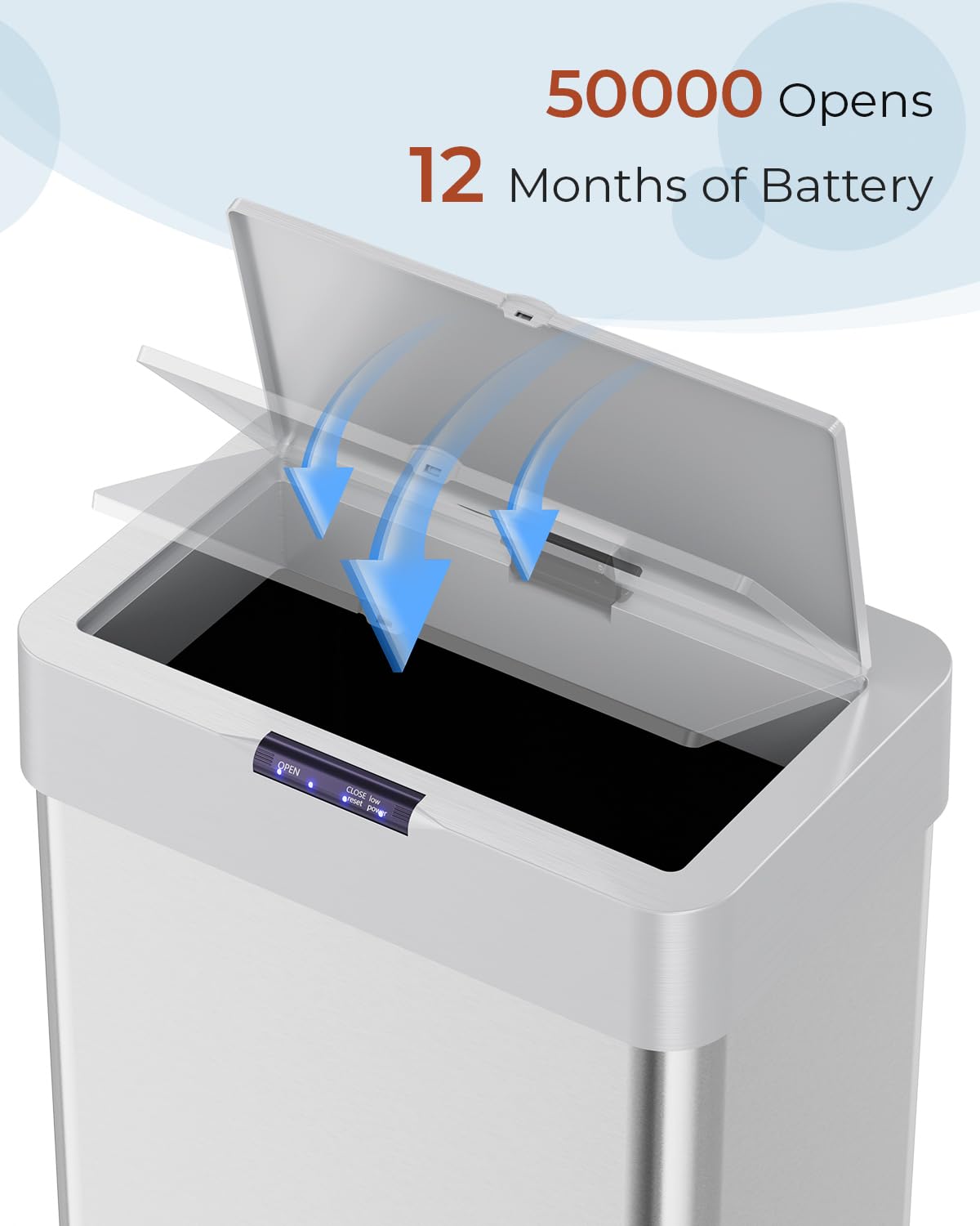 13.2 Gallon Motion Sensor Trash Can