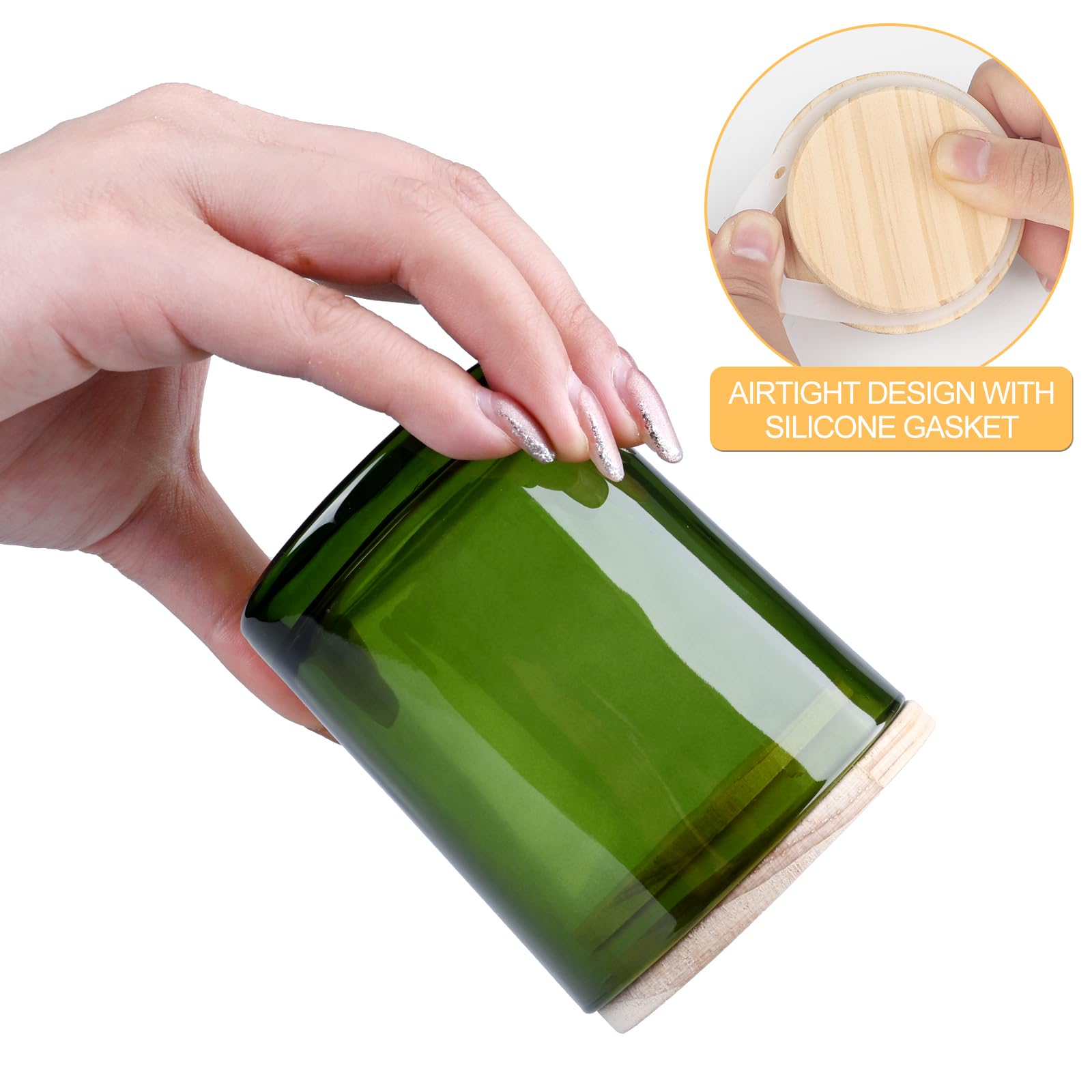 Thick Candle Jars for Making Candles 12 Pcs (12 Count)