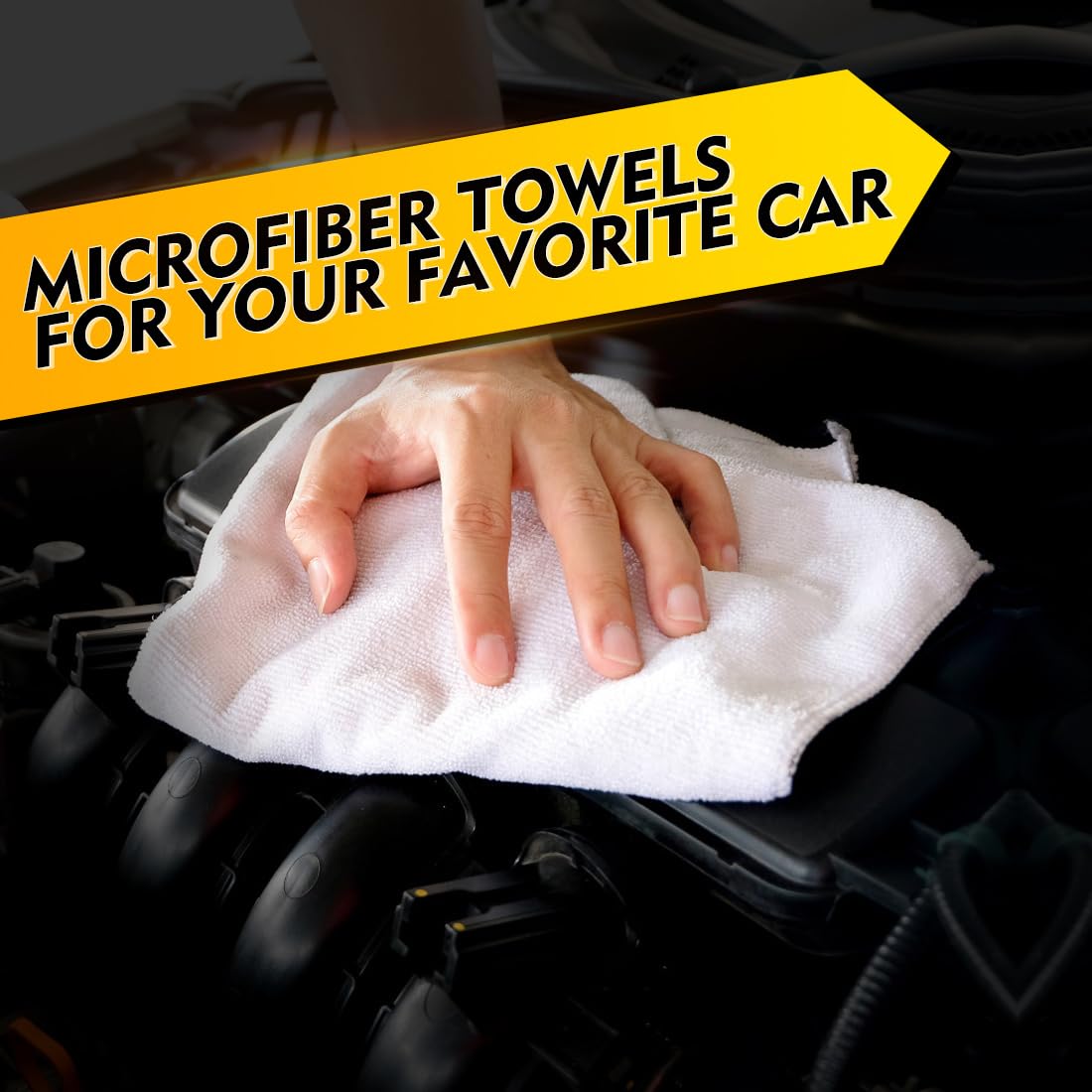 White Microfiber Cleaning Cloth 50 Pack (50 Count)