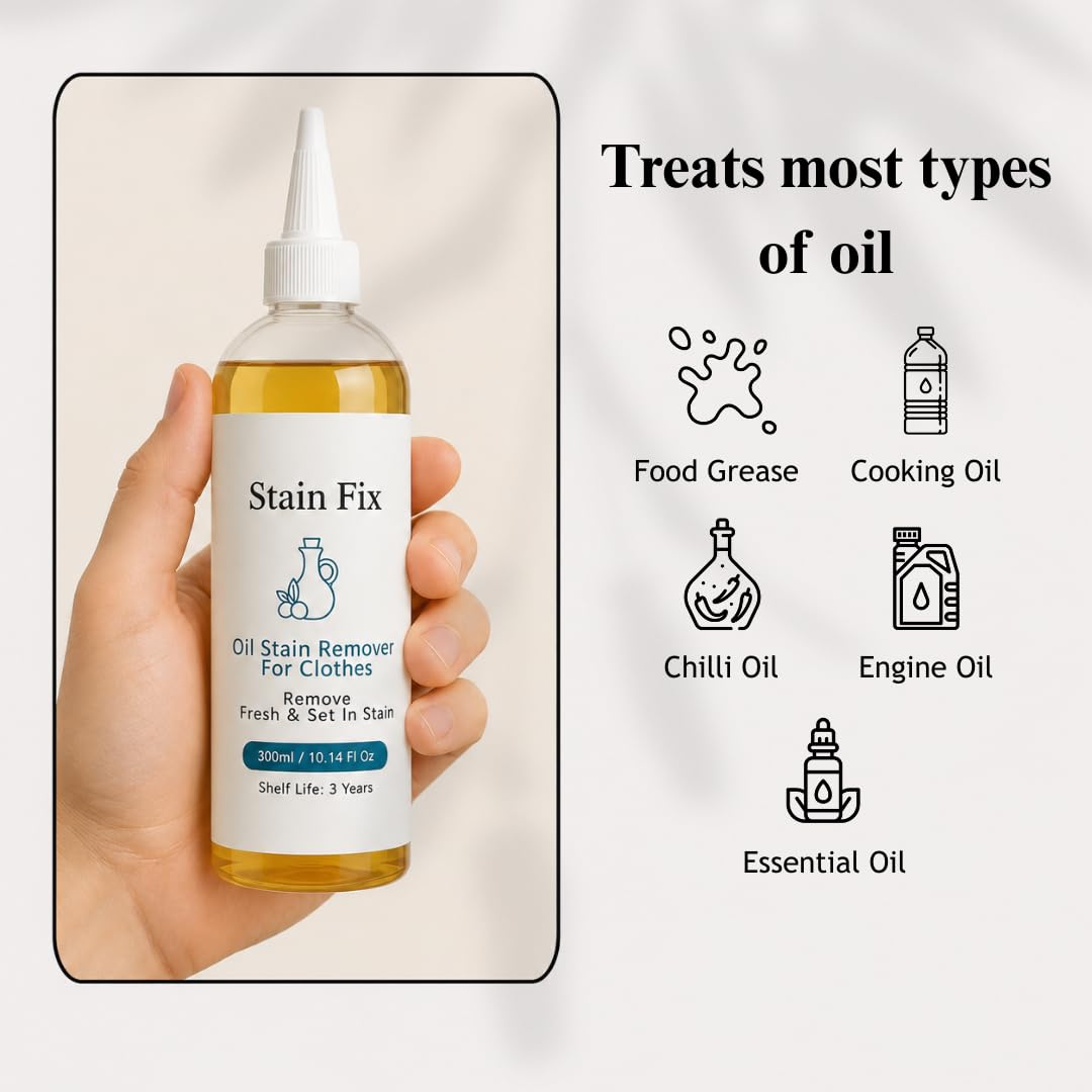 Oil & Grease Stain Remover for Clothes (10.14 Fl Oz)
