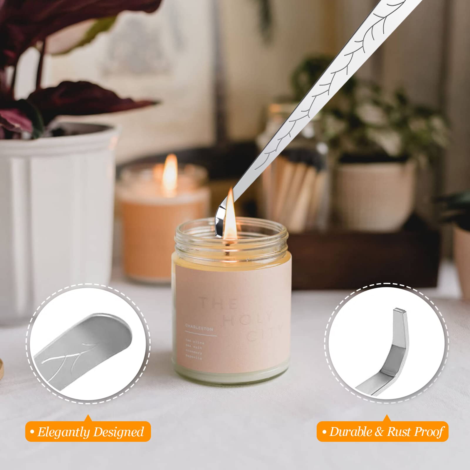5Pcs Candle Accessory Set with Rechargeable Electric Lighter