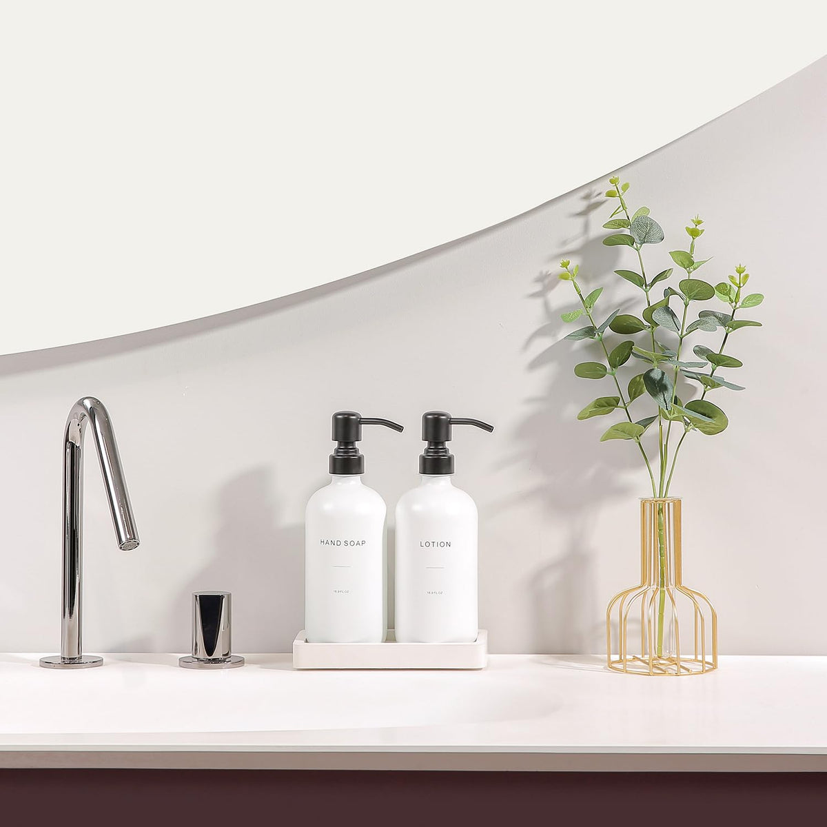 White Soap Dispenser Set (2 Count)