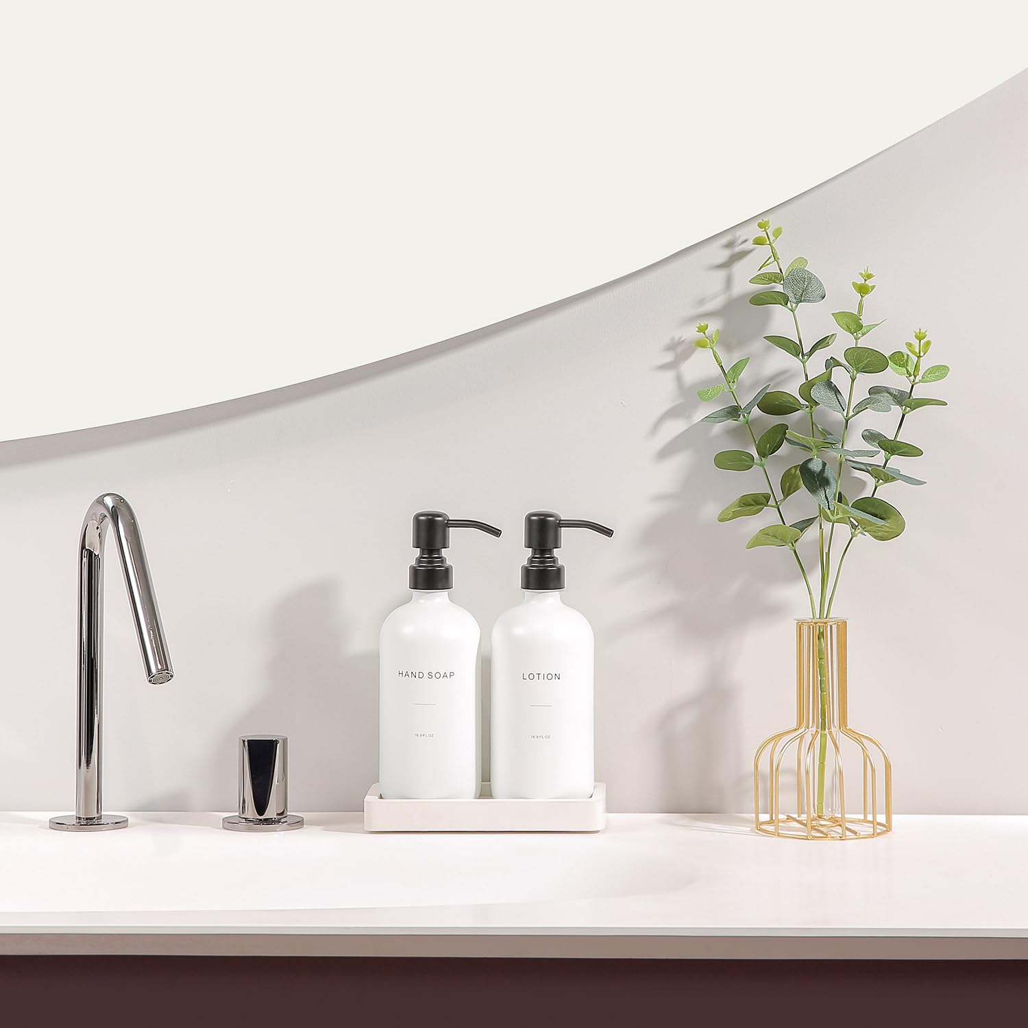 White Soap Dispenser Set (2 Count)