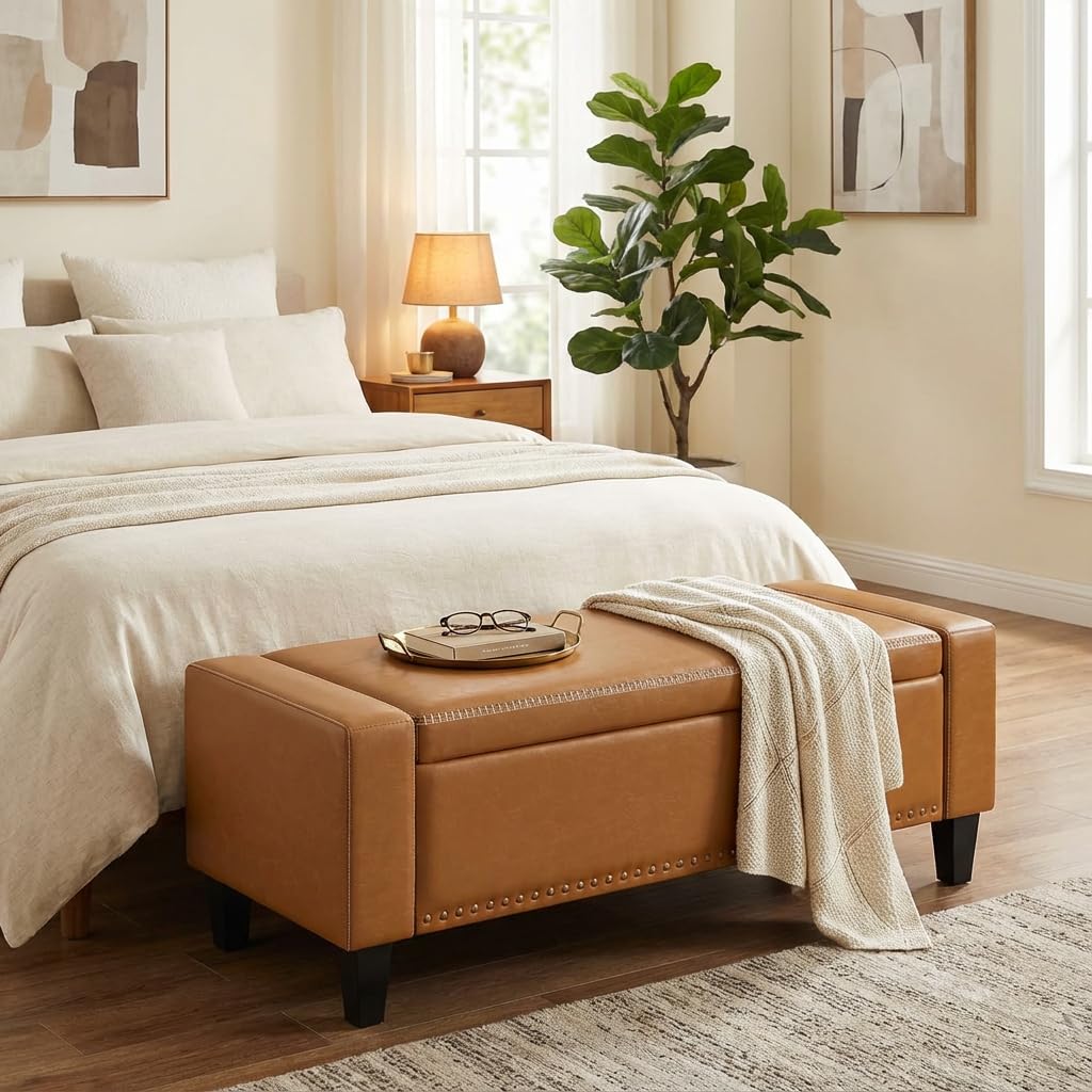 49''W Storage Ottoman Bench