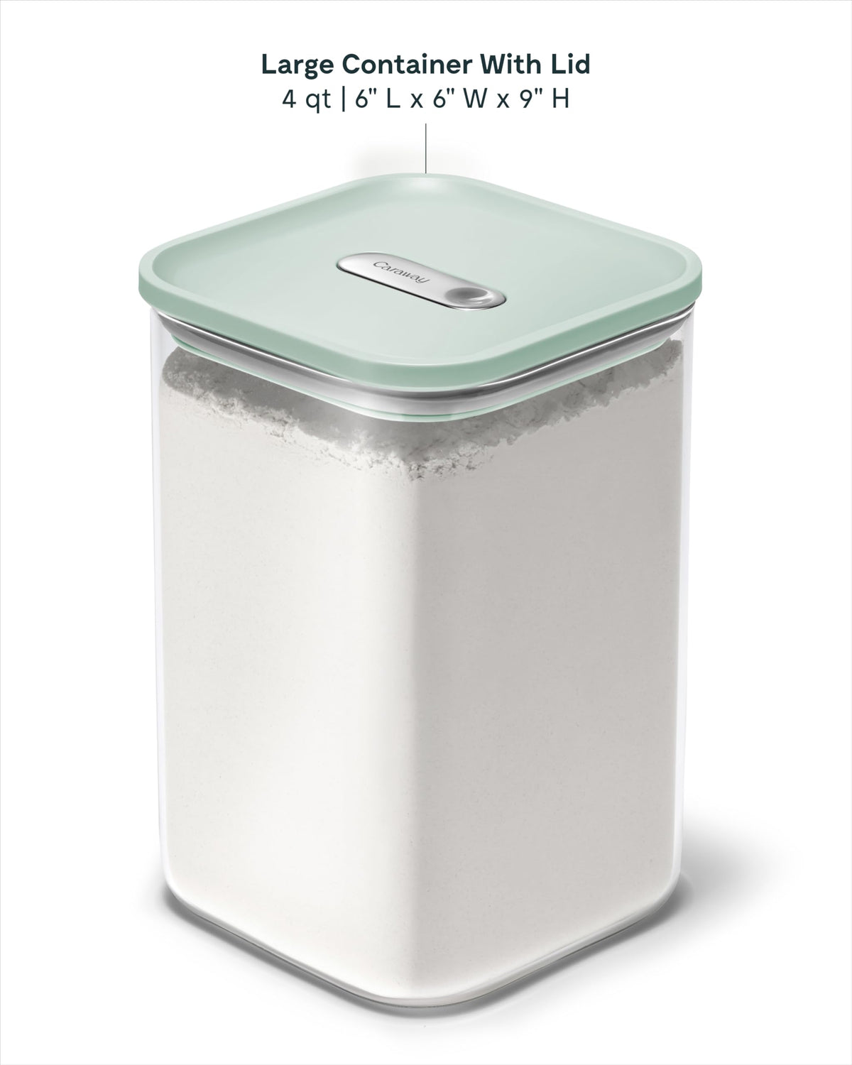 4 qt Glass Airtight Food Storage Container with Lid