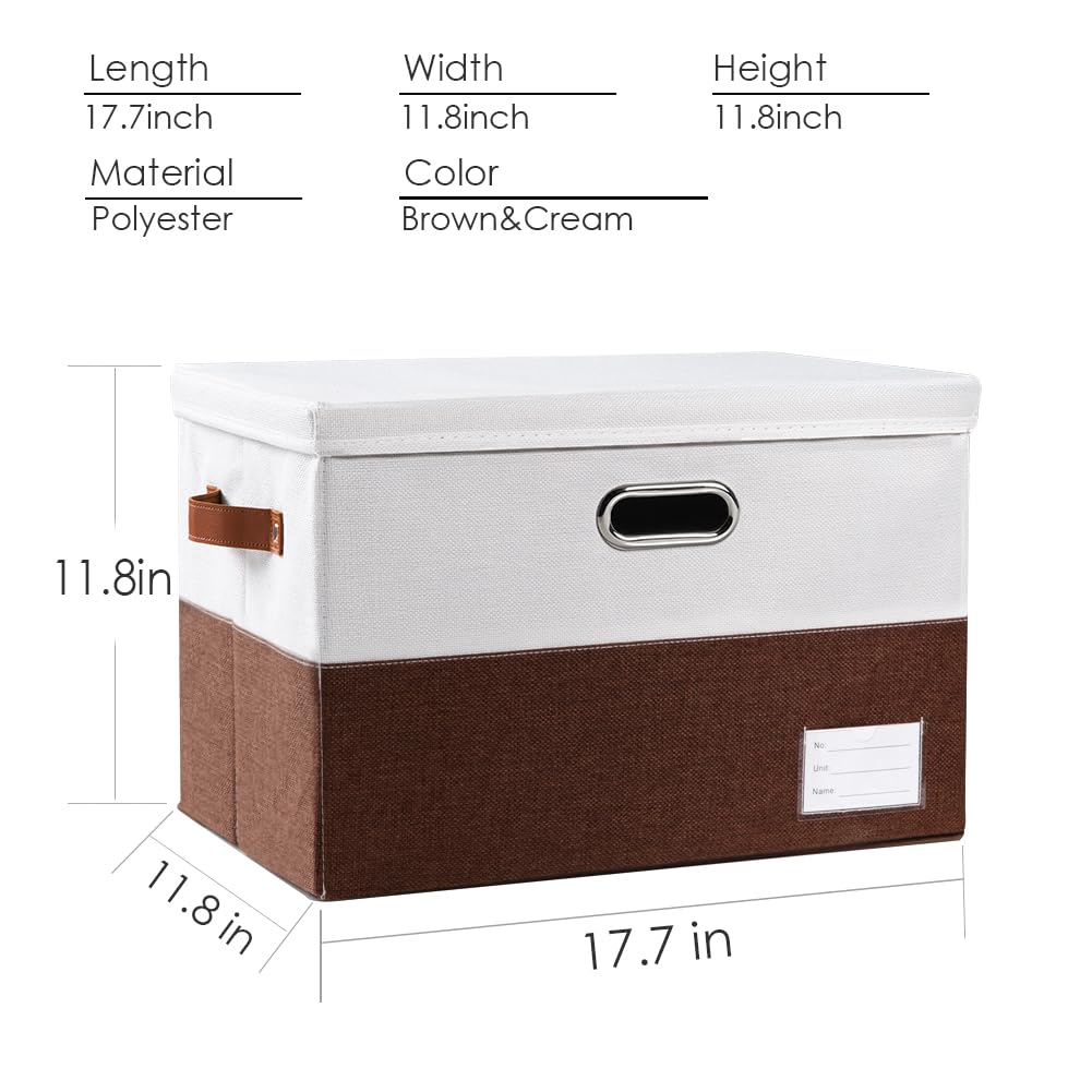 Foldable Storage Bins with Lids [3 (3 Count)