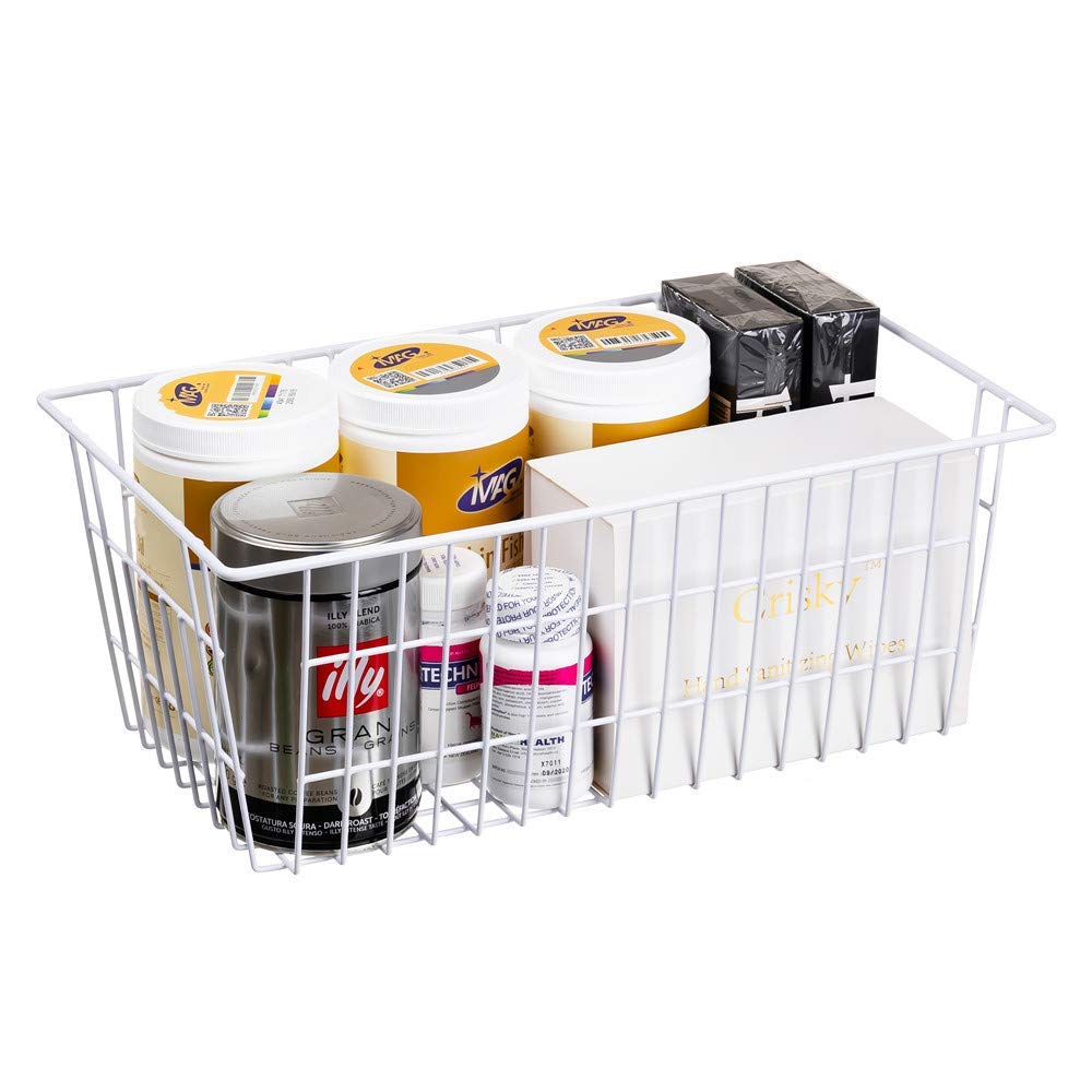 Freezer Baskets Wire Farmhouse Large Organizer Storage Bins Rack for Storage (2 Count)