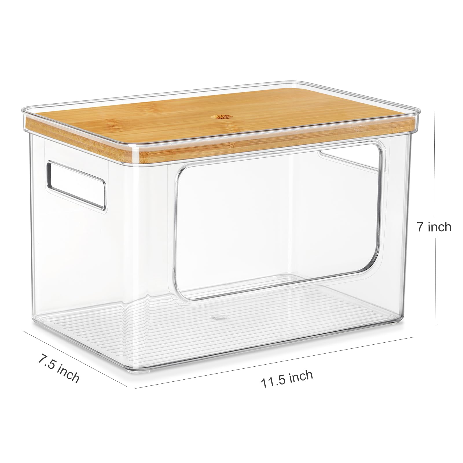 Stackable Storage with Bamboo Top for Laundry Room Organization