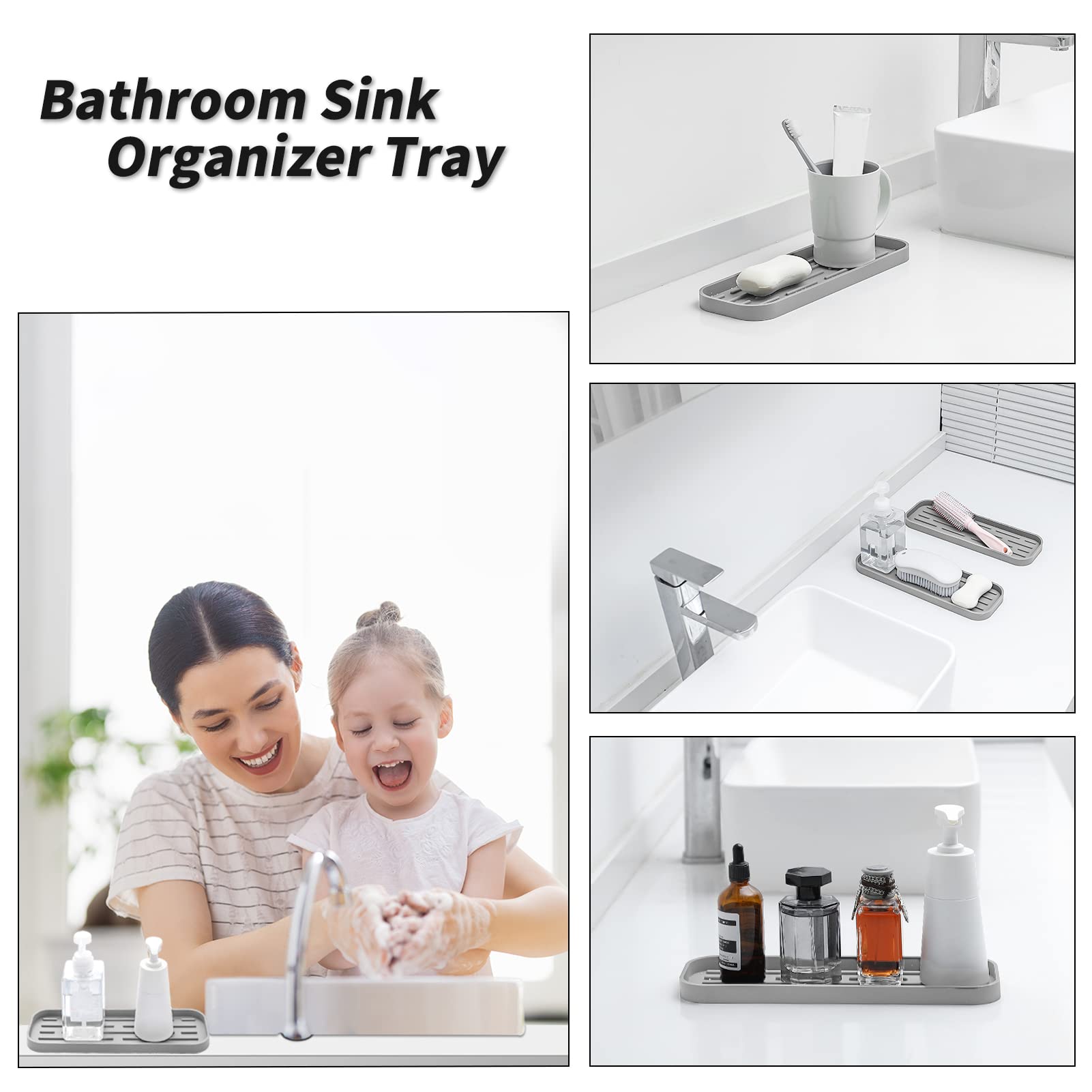 Silicone Kitchen Sink Organizer Tray for Multiple Usage