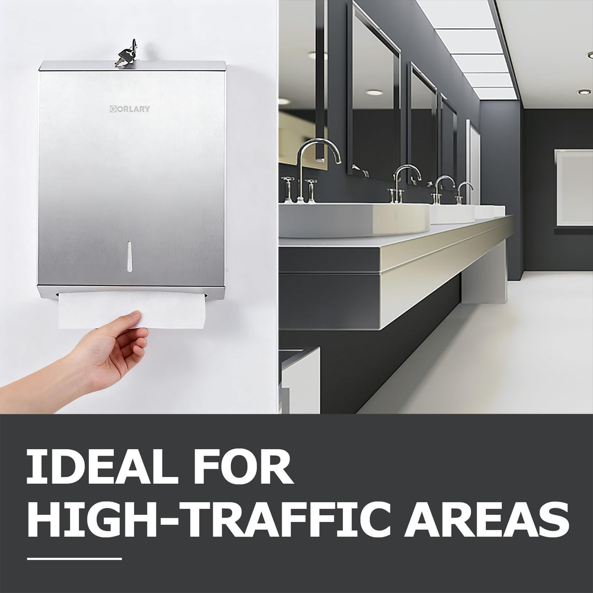 2 Pack Commercial Paper Towel Dispenser Wall Mount