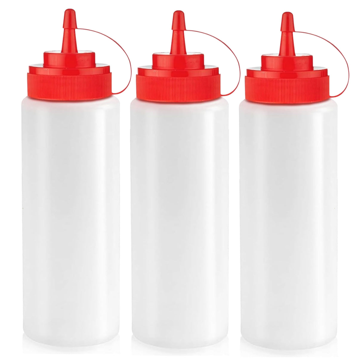 12 oz Condiment Squeeze Bottles for Sauces (3 Count)
