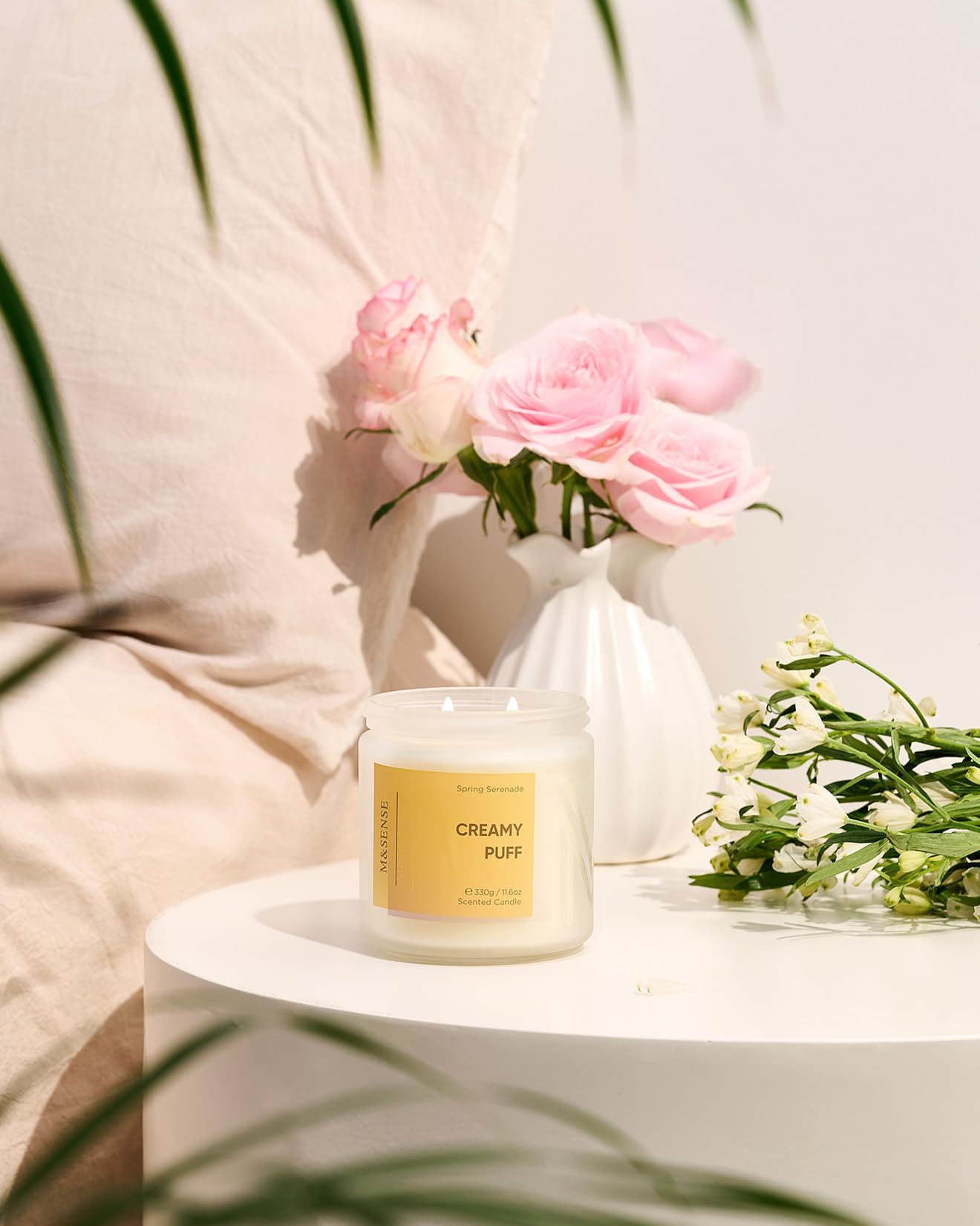 Sandalwood Gardenia Large Soy Candles (11.6 Ounce)
