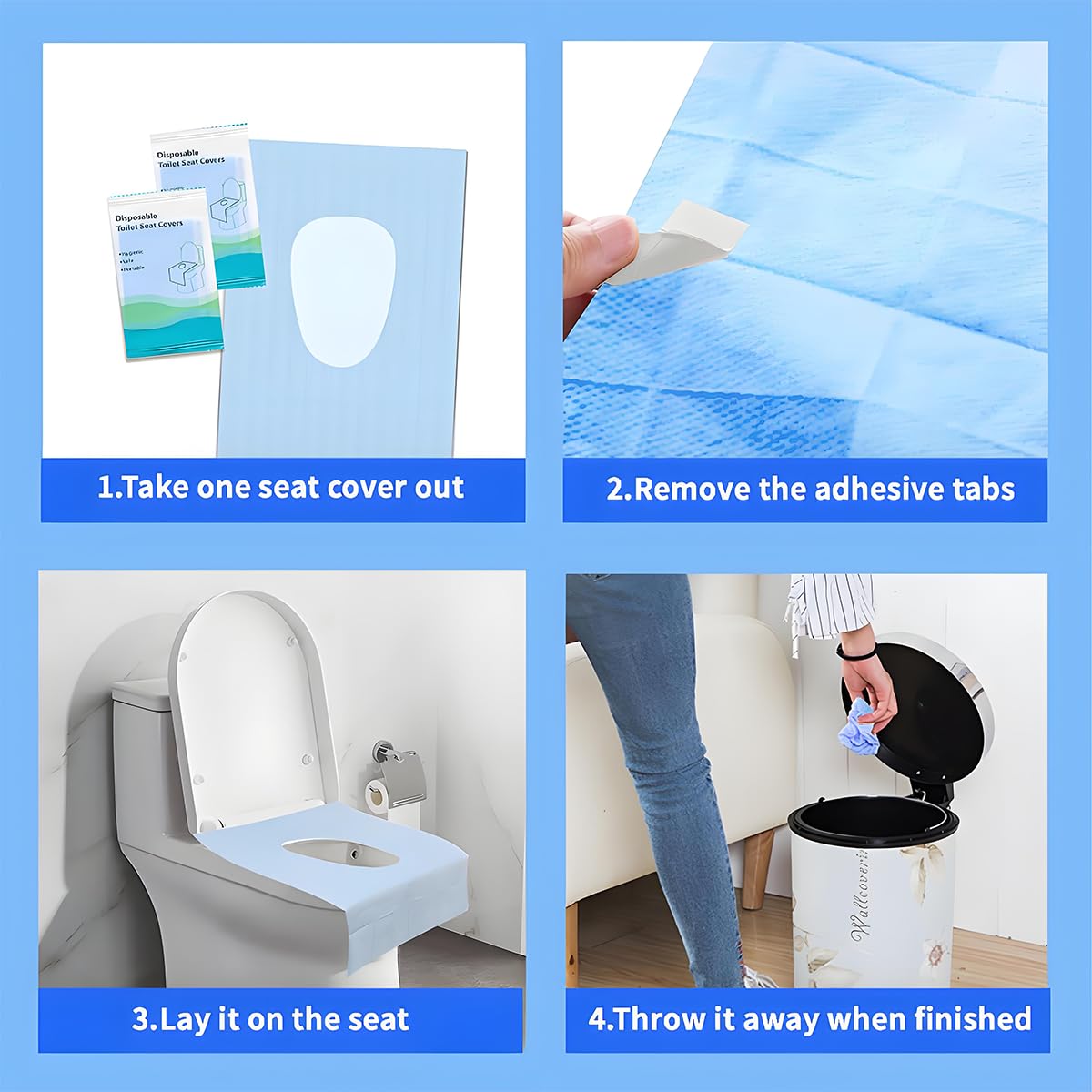 500 Pack XL Disposable Toilet Seat Covers (500 Count)