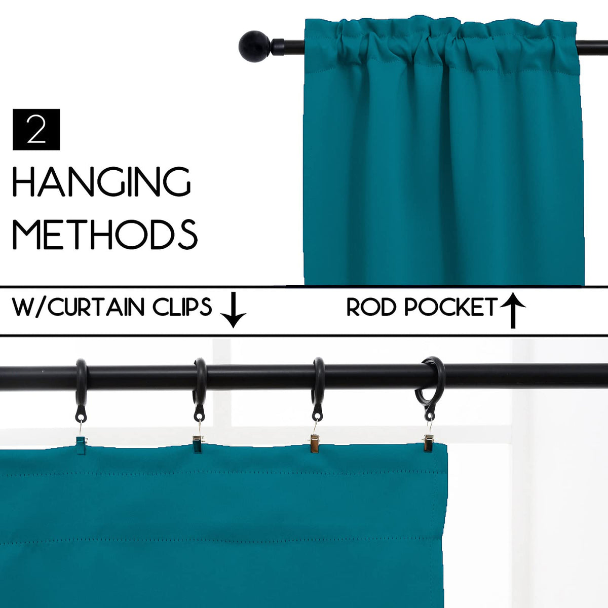 Rod Pocket Tier Curtain (2 Count)