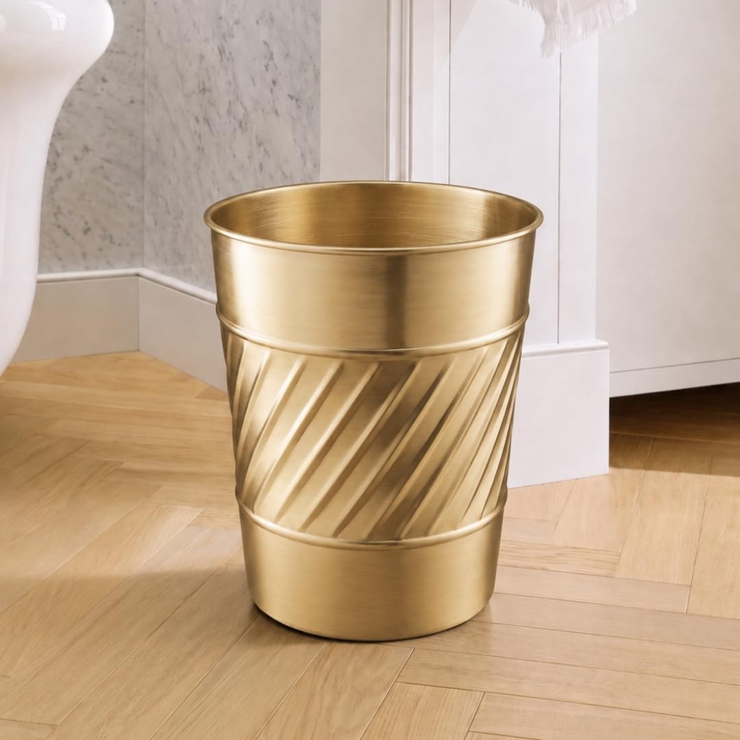 Metal Bathroom Trash Can